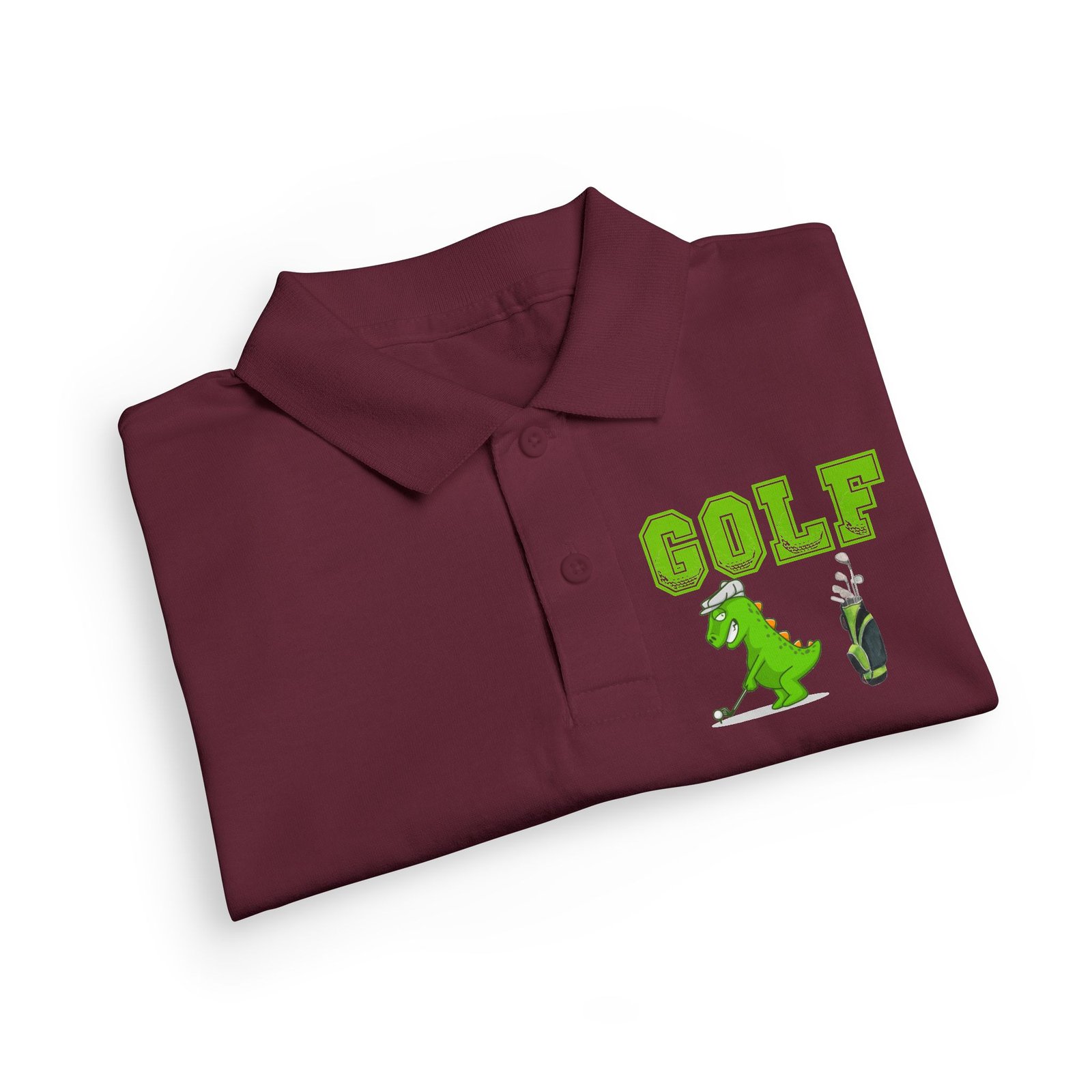 Kids' Golf Polo with Dinosaur Design - Image 30