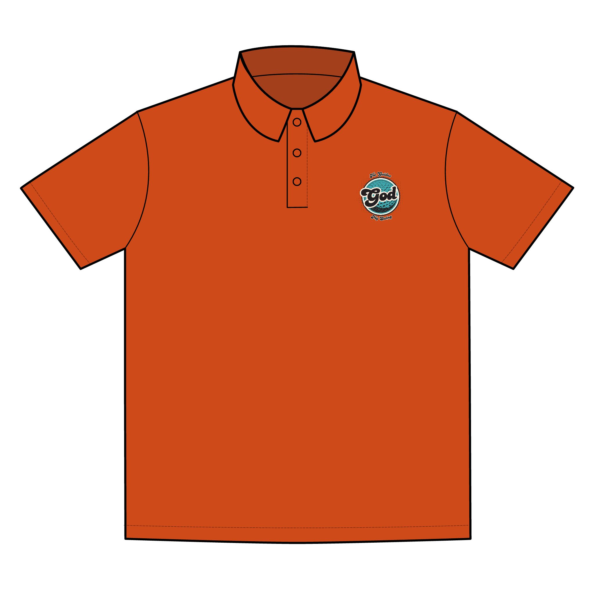 Golf, God, He guides my swing, Sporty Polo Shirt for Active Lifestyle - Image 5