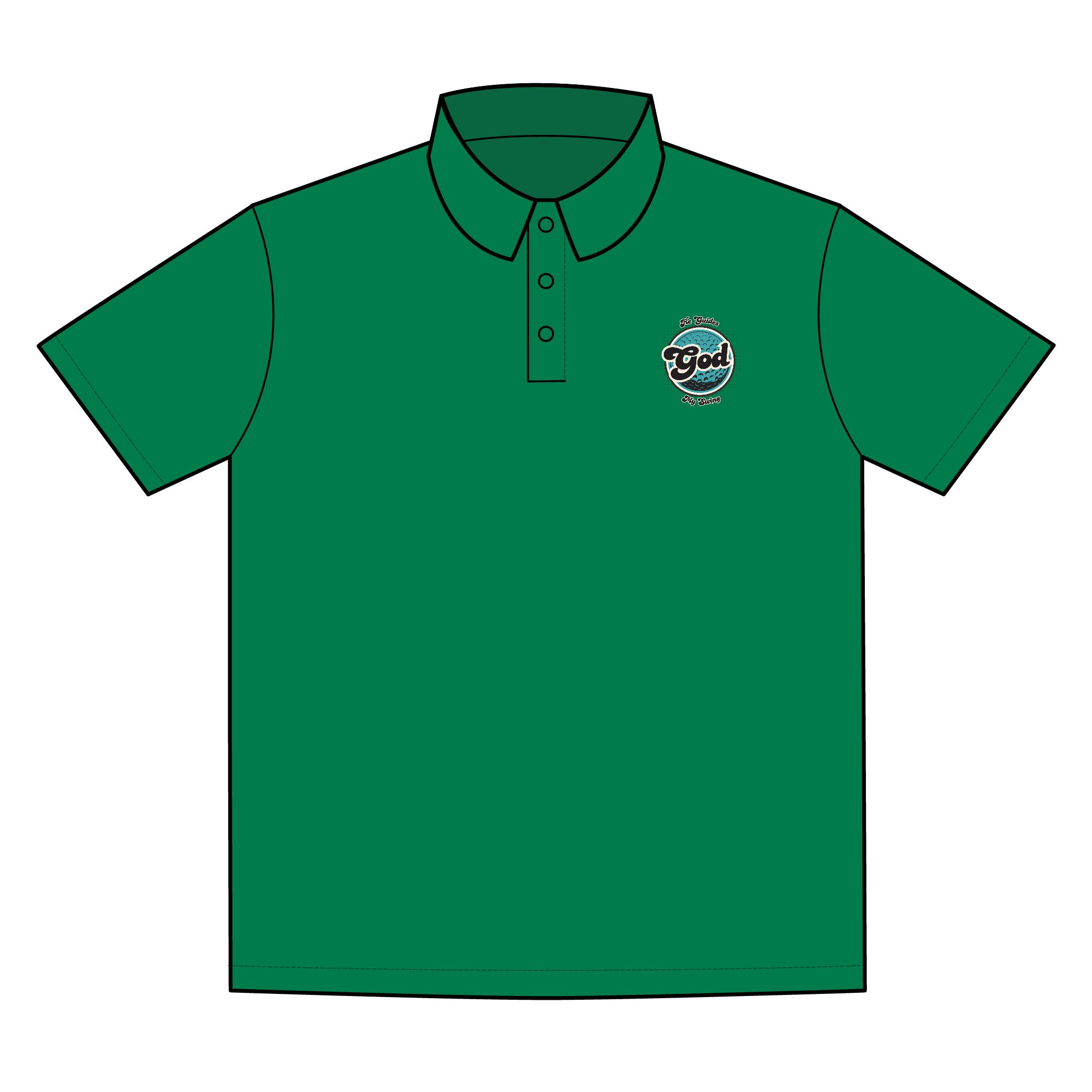 Golf, God, He guides my swing, Sporty Polo Shirt for Active Lifestyle - Image 6