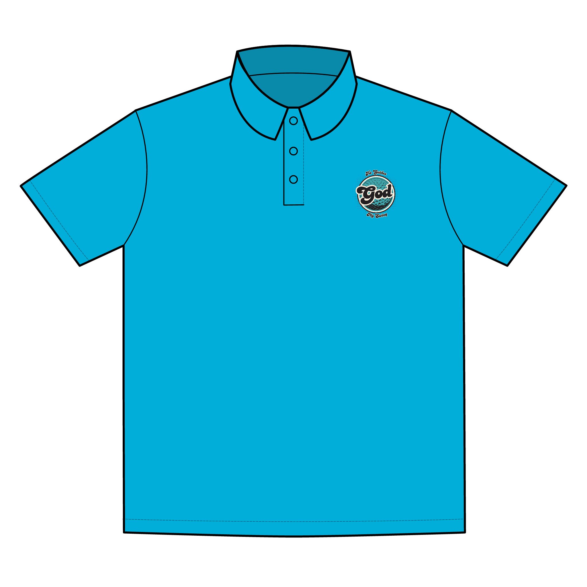 Golf, God, He guides my swing, Sporty Polo Shirt for Active Lifestyle - Image 8