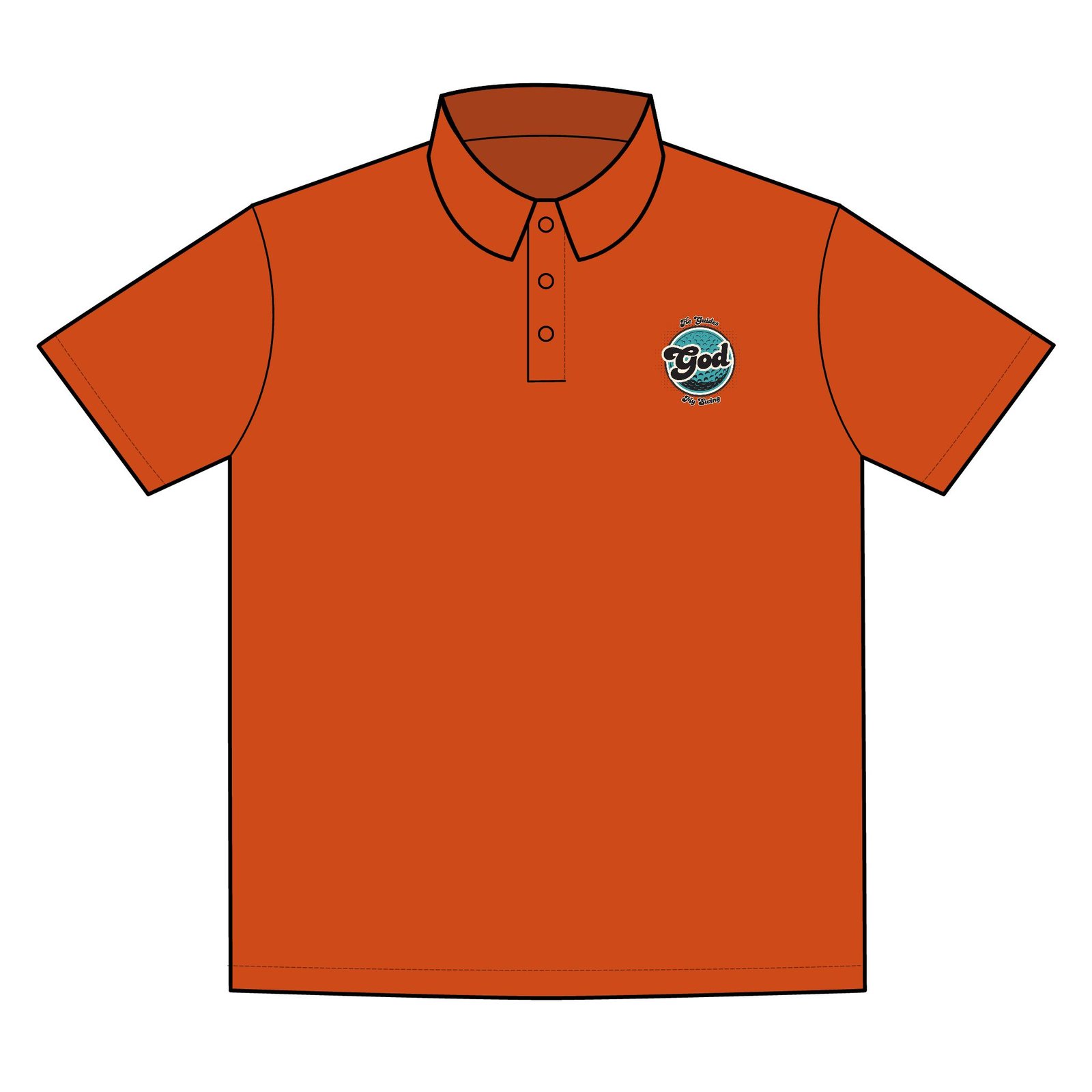 Golf, God, He guides my swing, Sporty Polo Shirt for Active Lifestyle - Image 5