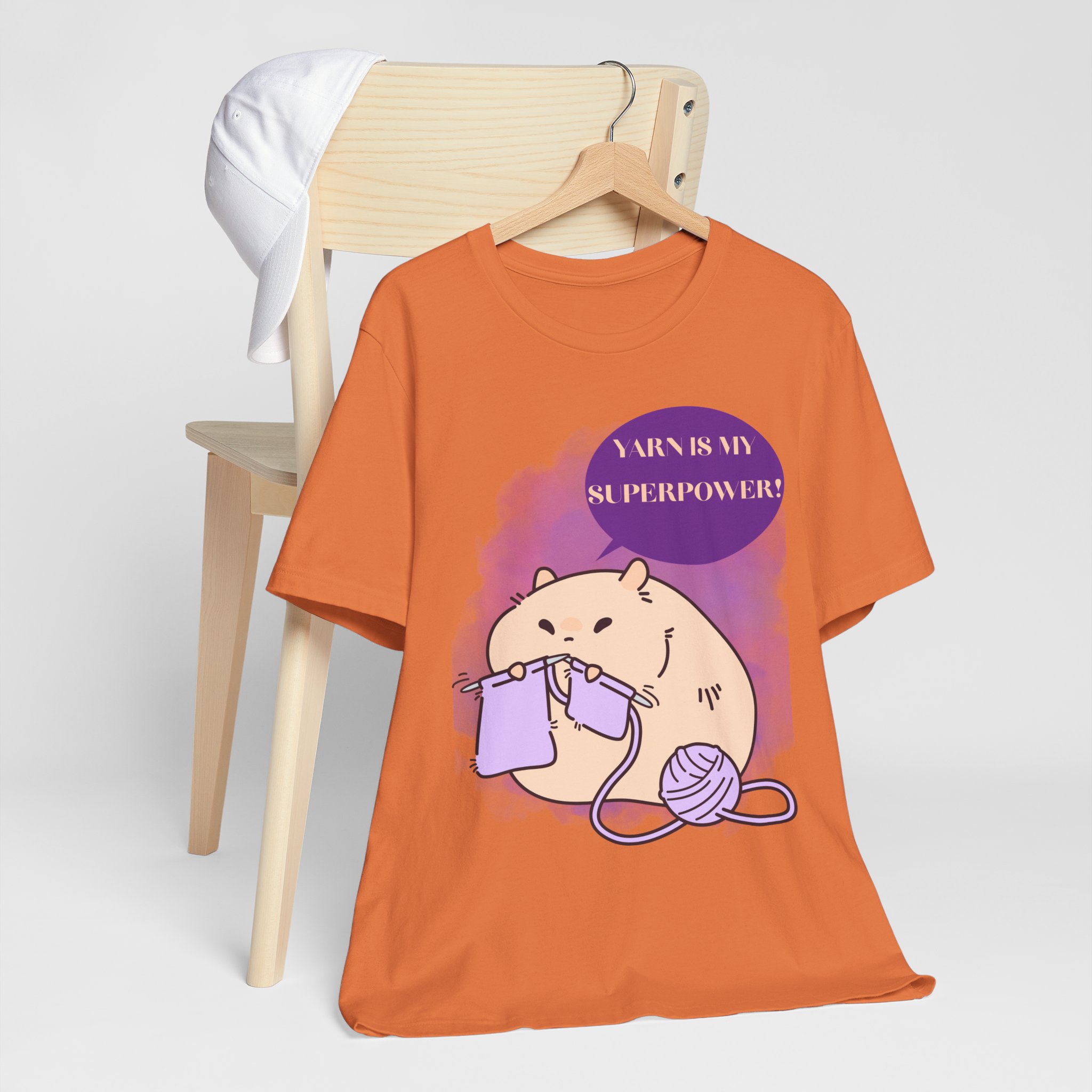 Yarn is my superpower! Crafty Knitting Superpower Tee for Crafters - Image 38