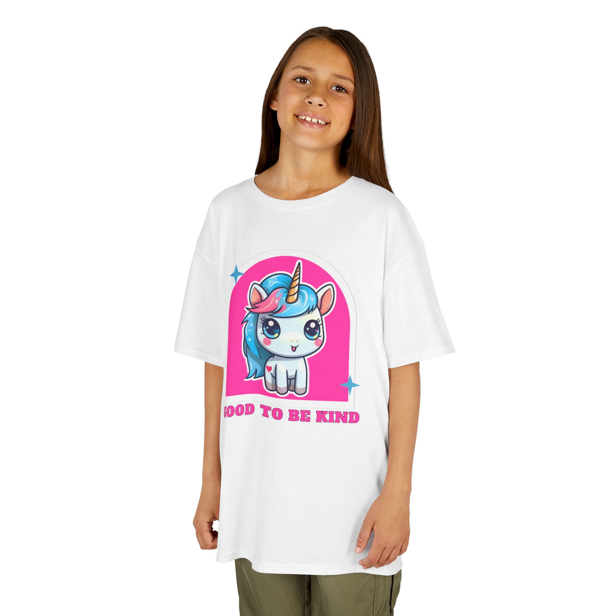 Kids Unicorn Tee — "Good to Be Kind" Cute Rainbow Pony Shirt - Image 3