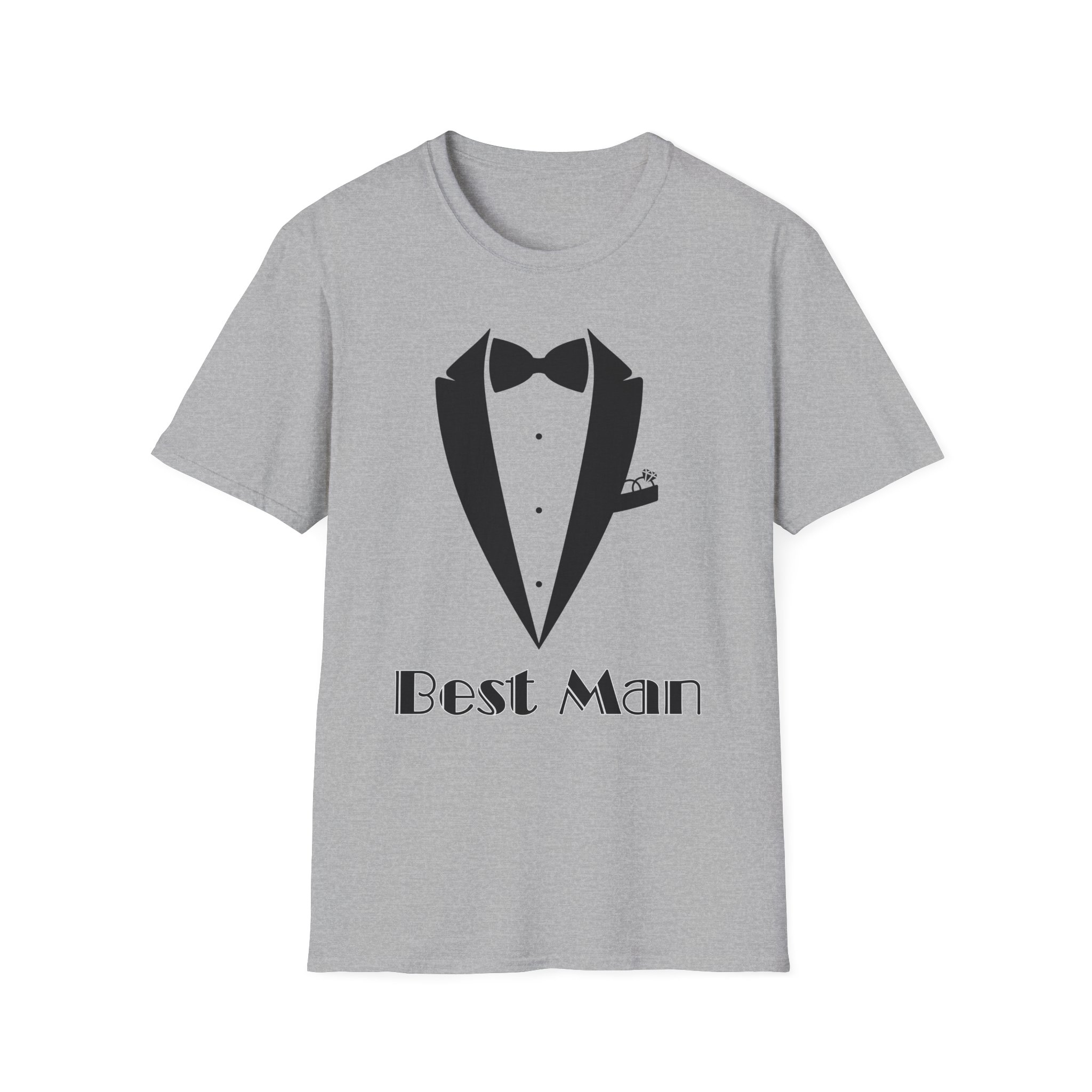 Best Man T-Shirt, Stylish Groom Attire, Wedding Gift for Him, Casual Event Shirt, Unisex Tuxedo Tee, Matching Groomsmen Apparel - Image 5