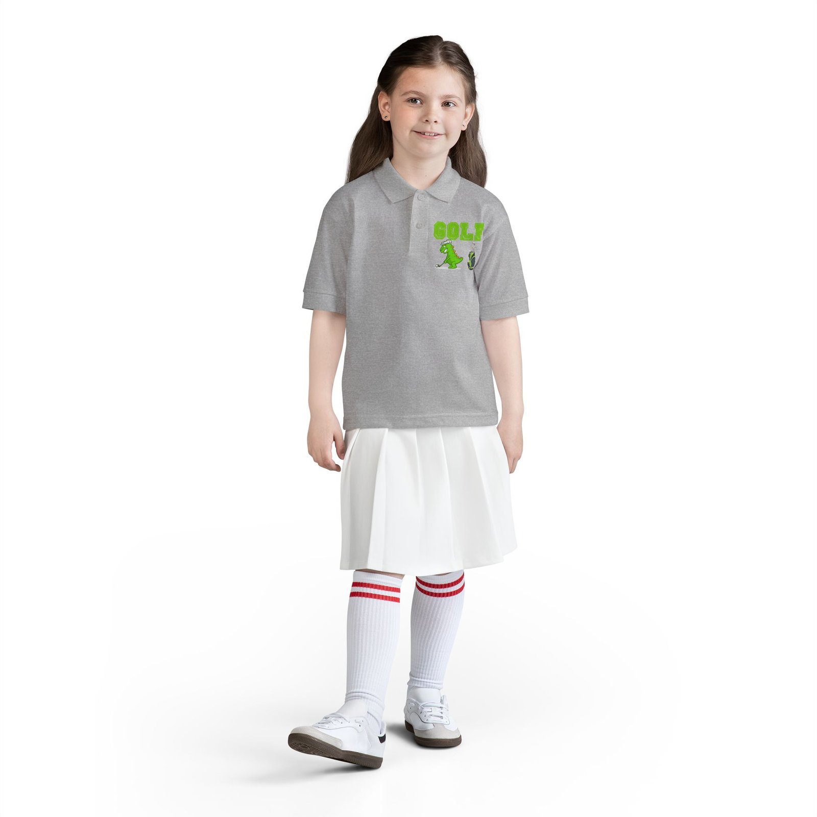 Kids' Golf Polo with Dinosaur Design - Image 19