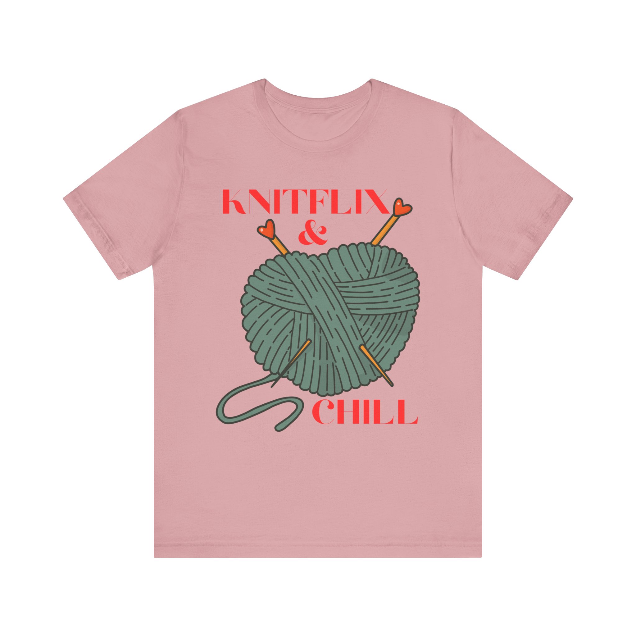 Knitflix & Chill Tee for Craft Lovers - Image 61