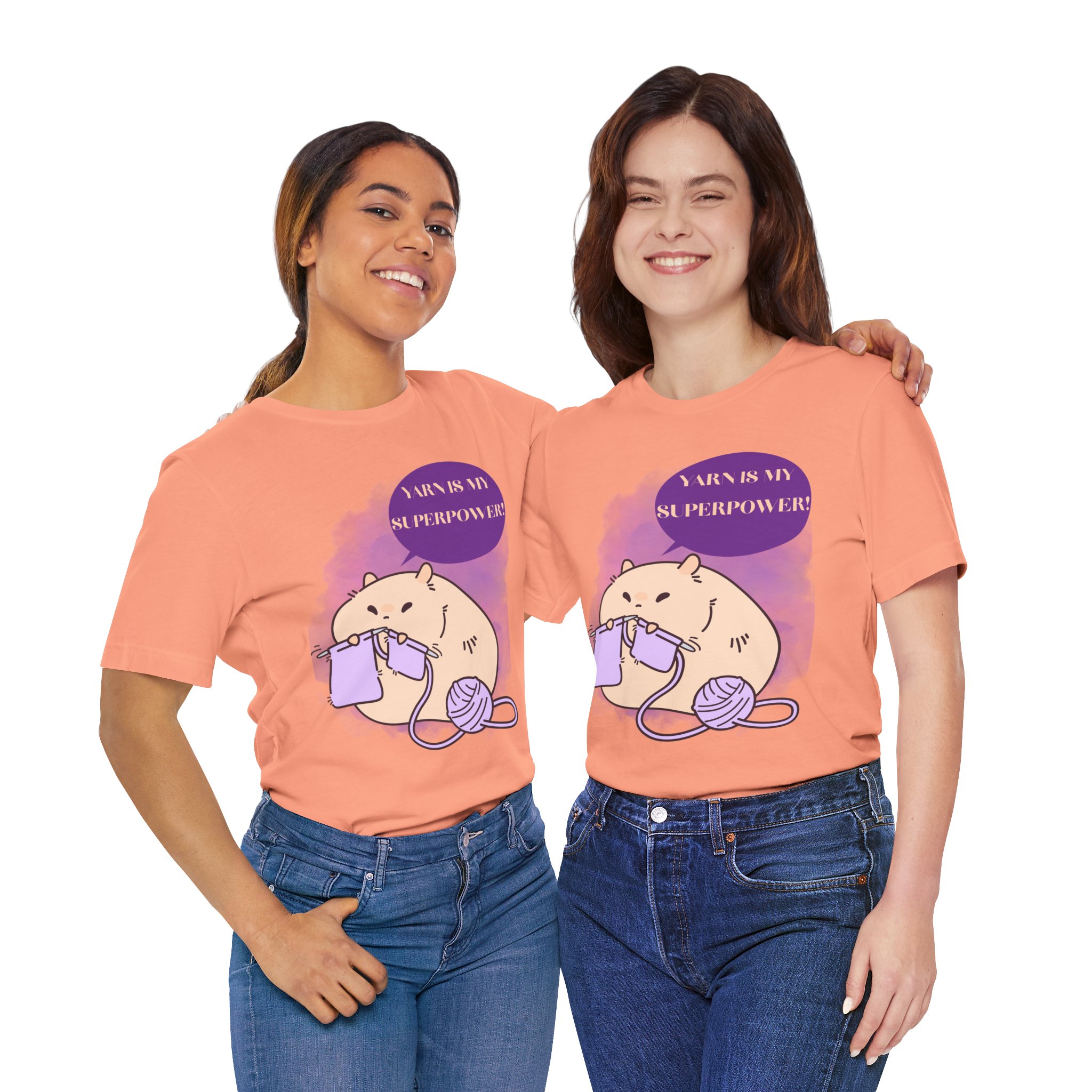 Yarn is my superpower! Crafty Knitting Superpower Tee for Crafters