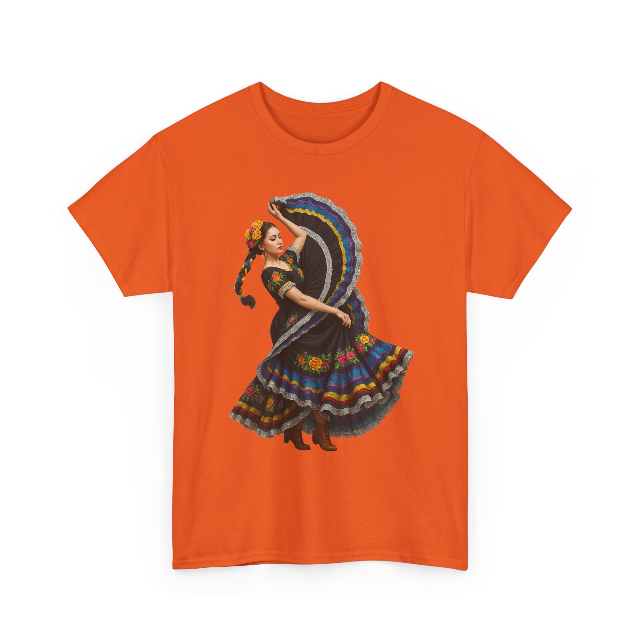 Folklórico Cultural Dance Graphic Tee, Unisex Heavy Cotton T-Shirt, Festival Apparel, Bohemian Style Shirt, Gift for Dancers, Ethnic Art Tee - Image 19