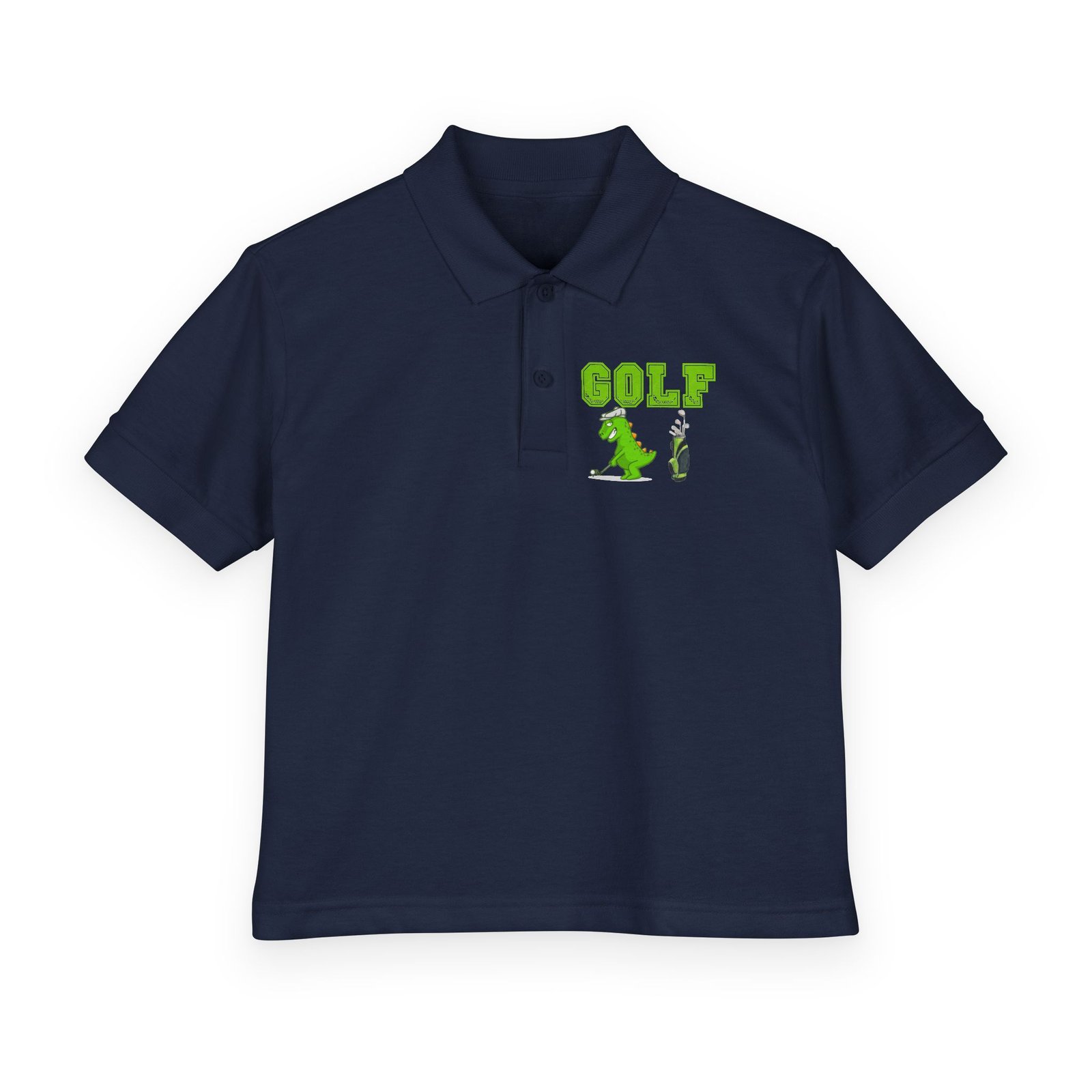 Kids' Golf Polo with Dinosaur Design - Image 57