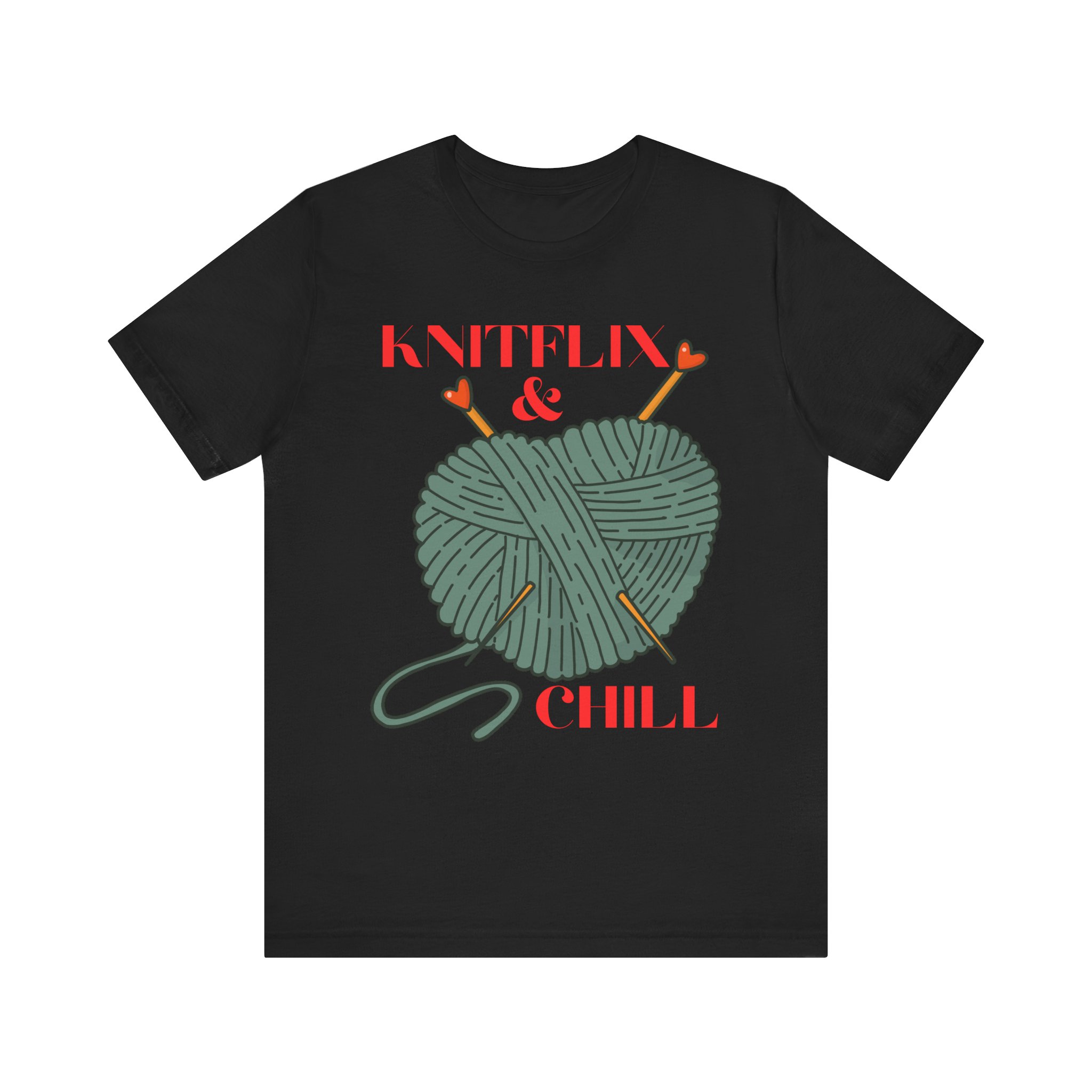 Knitflix & Chill Tee for Craft Lovers - Image 21