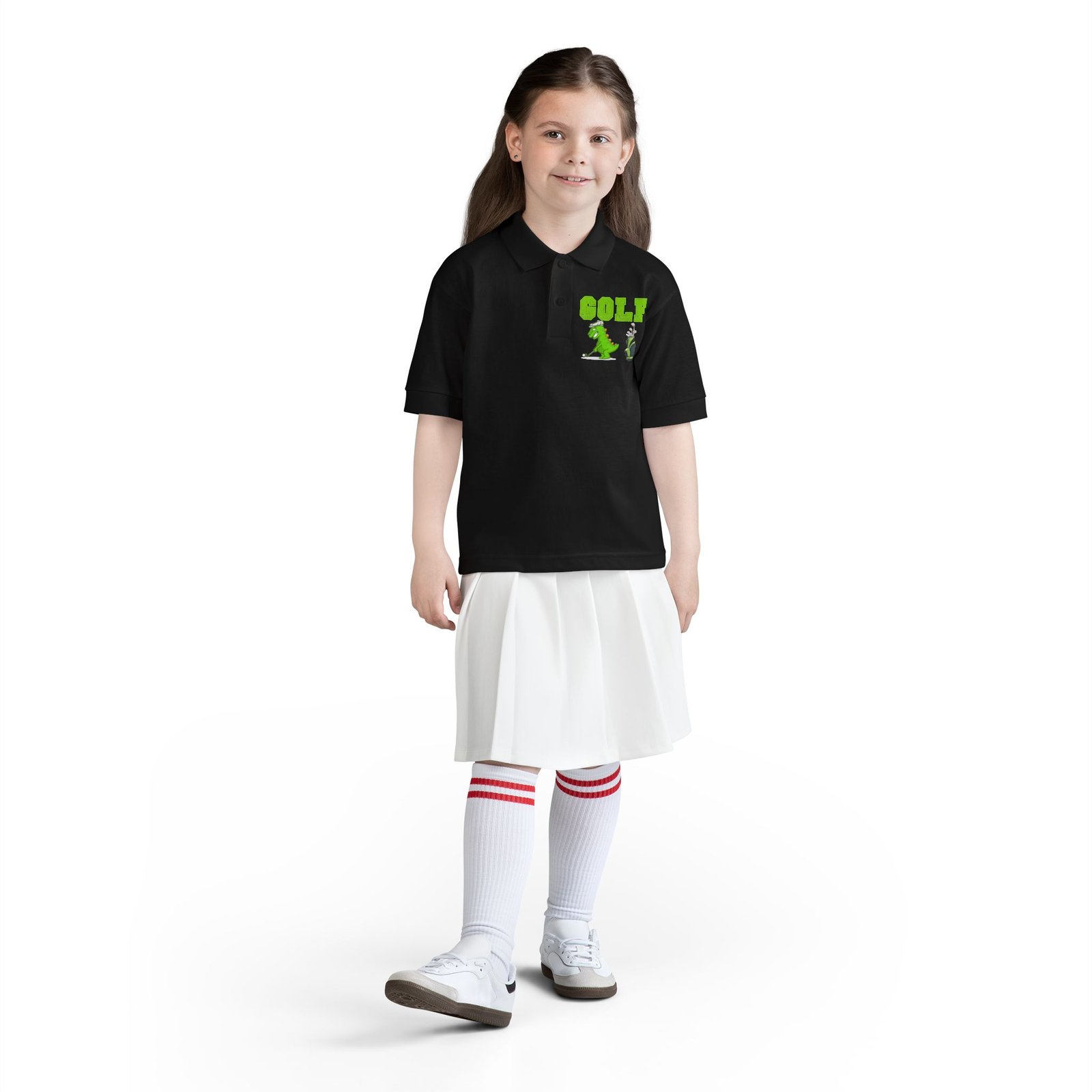 Kids' Golf Polo with Dinosaur Design - Image 12