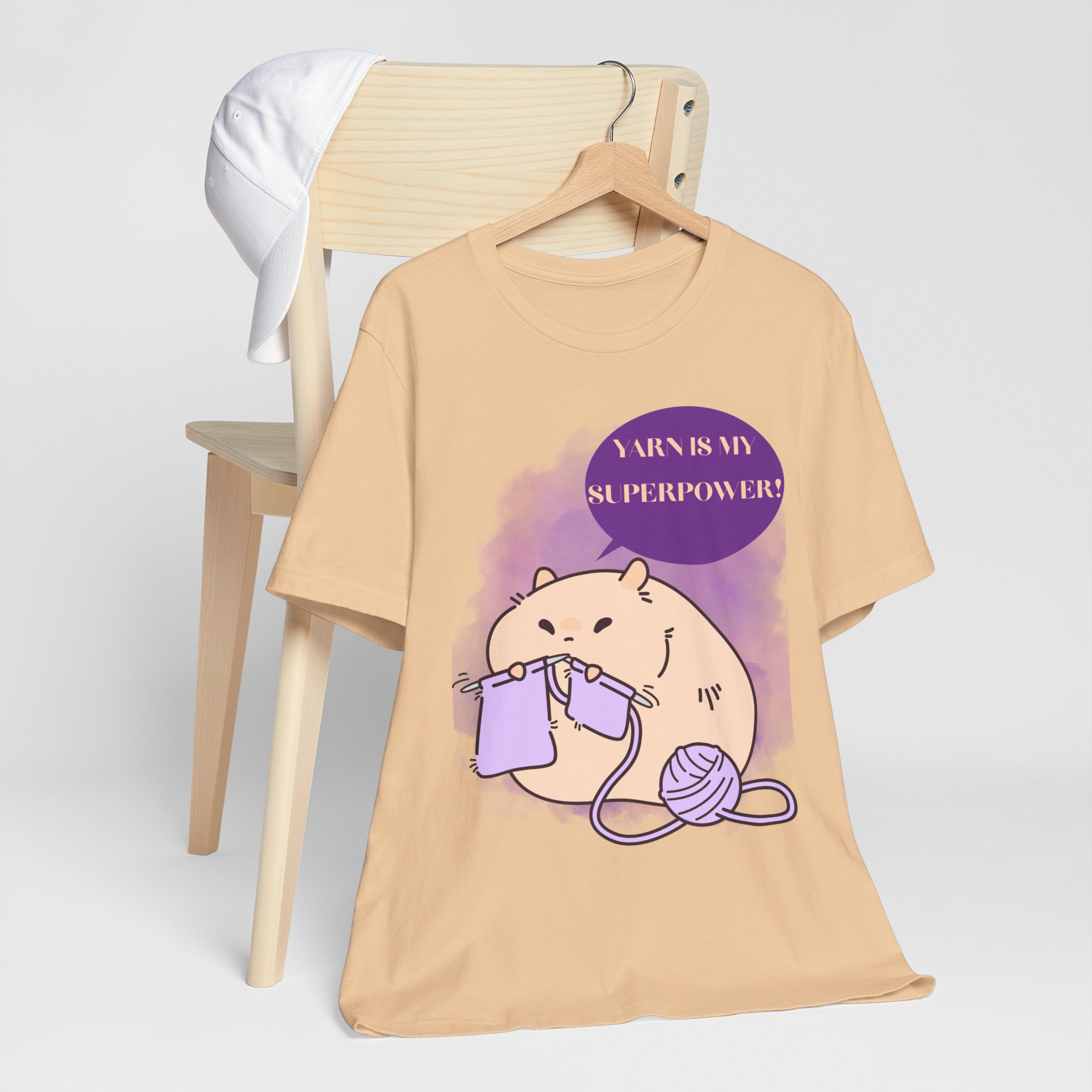 Yarn is my superpower! Crafty Knitting Superpower Tee for Crafters - Image 32