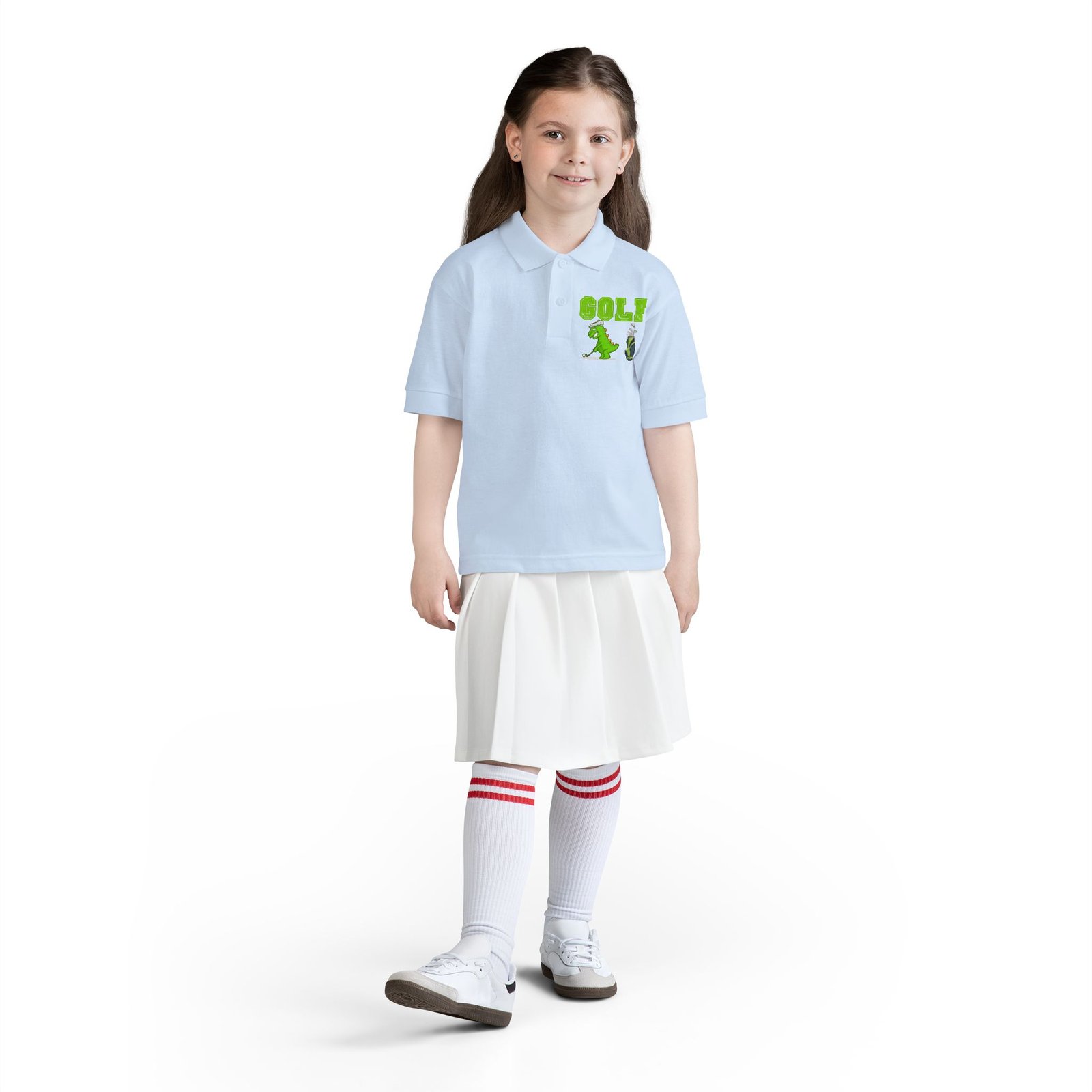 Kids' Golf Polo with Dinosaur Design - Image 47
