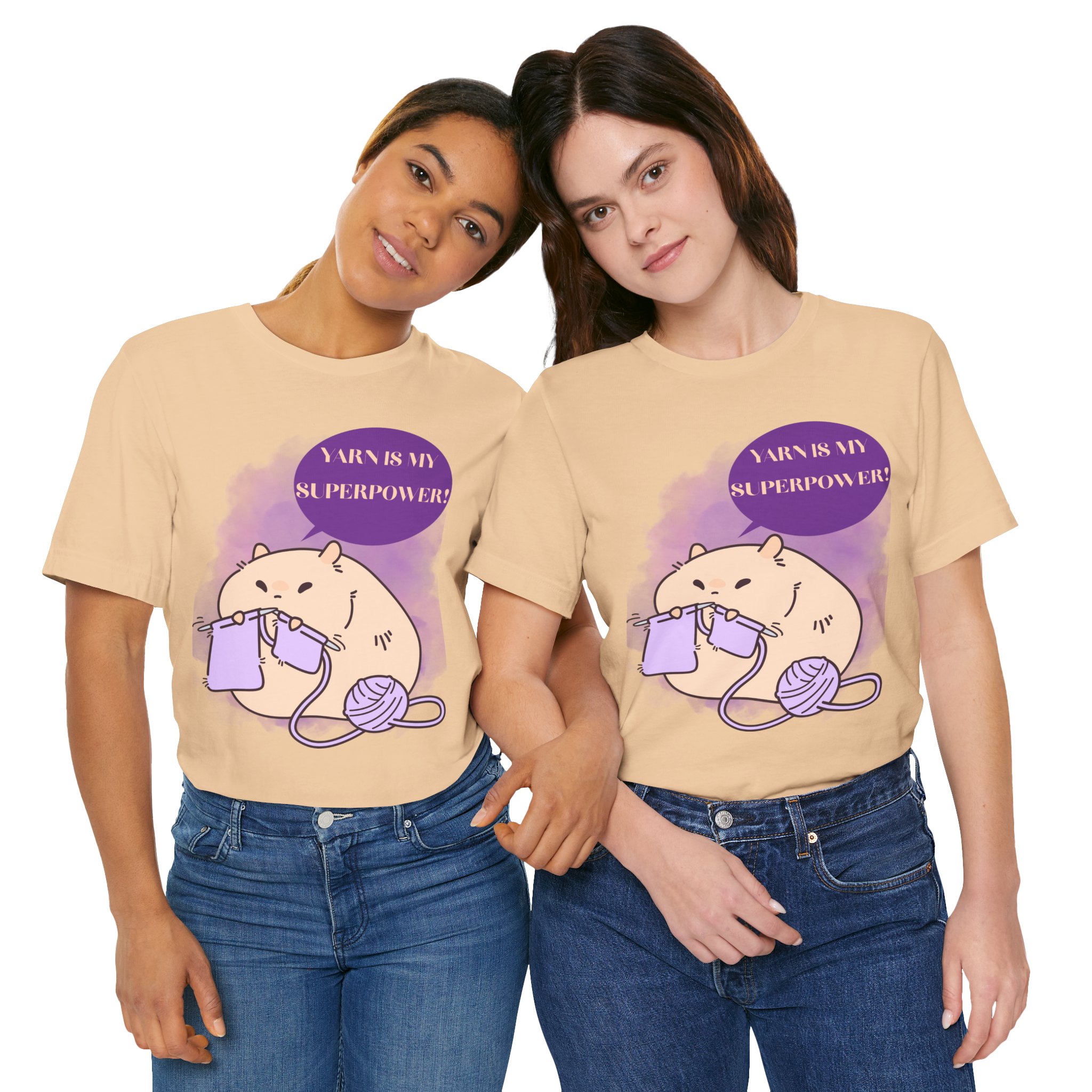 Yarn is my superpower! Crafty Knitting Superpower Tee for Crafters - Image 34