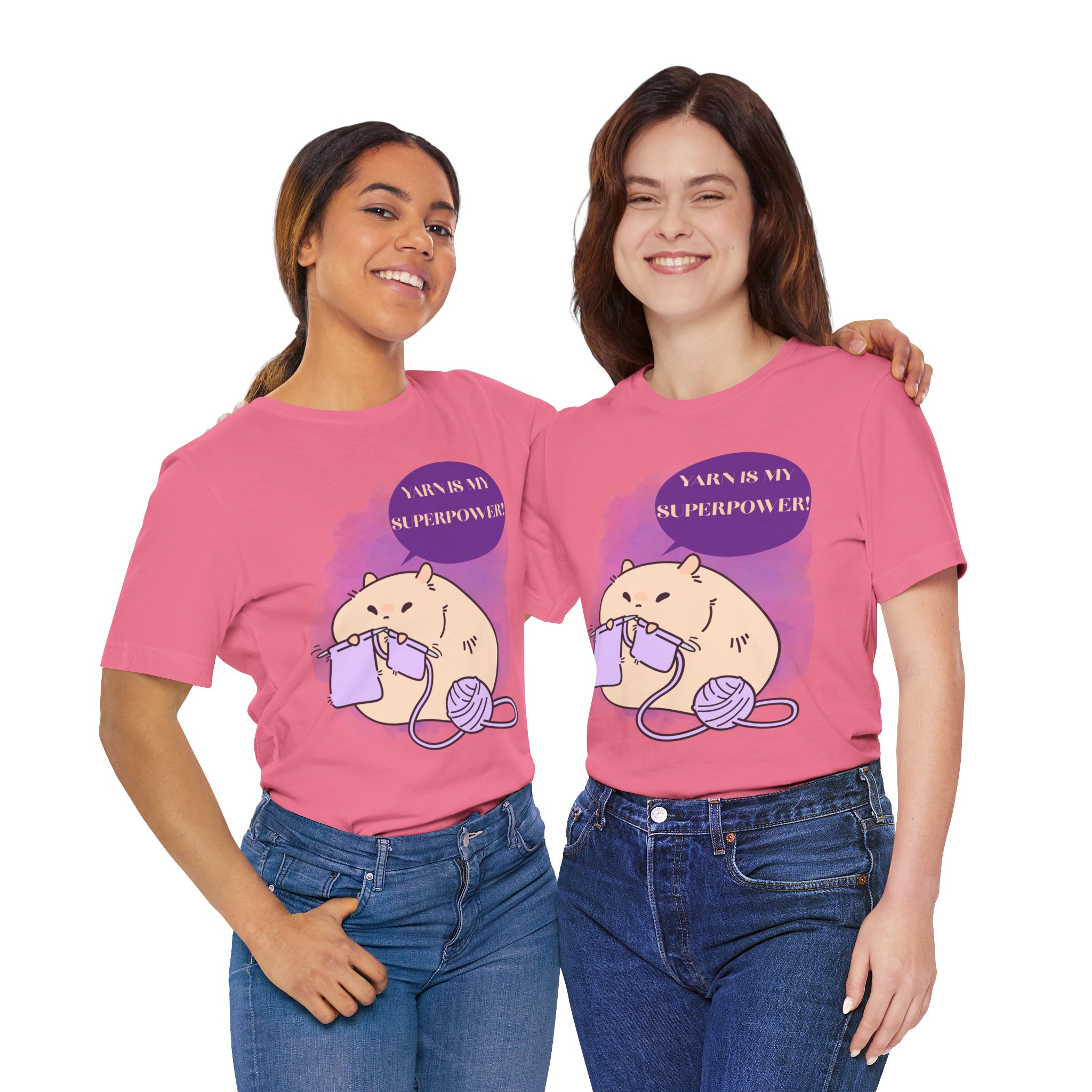 Yarn is my superpower! Crafty Knitting Superpower Tee for Crafters - Image 72