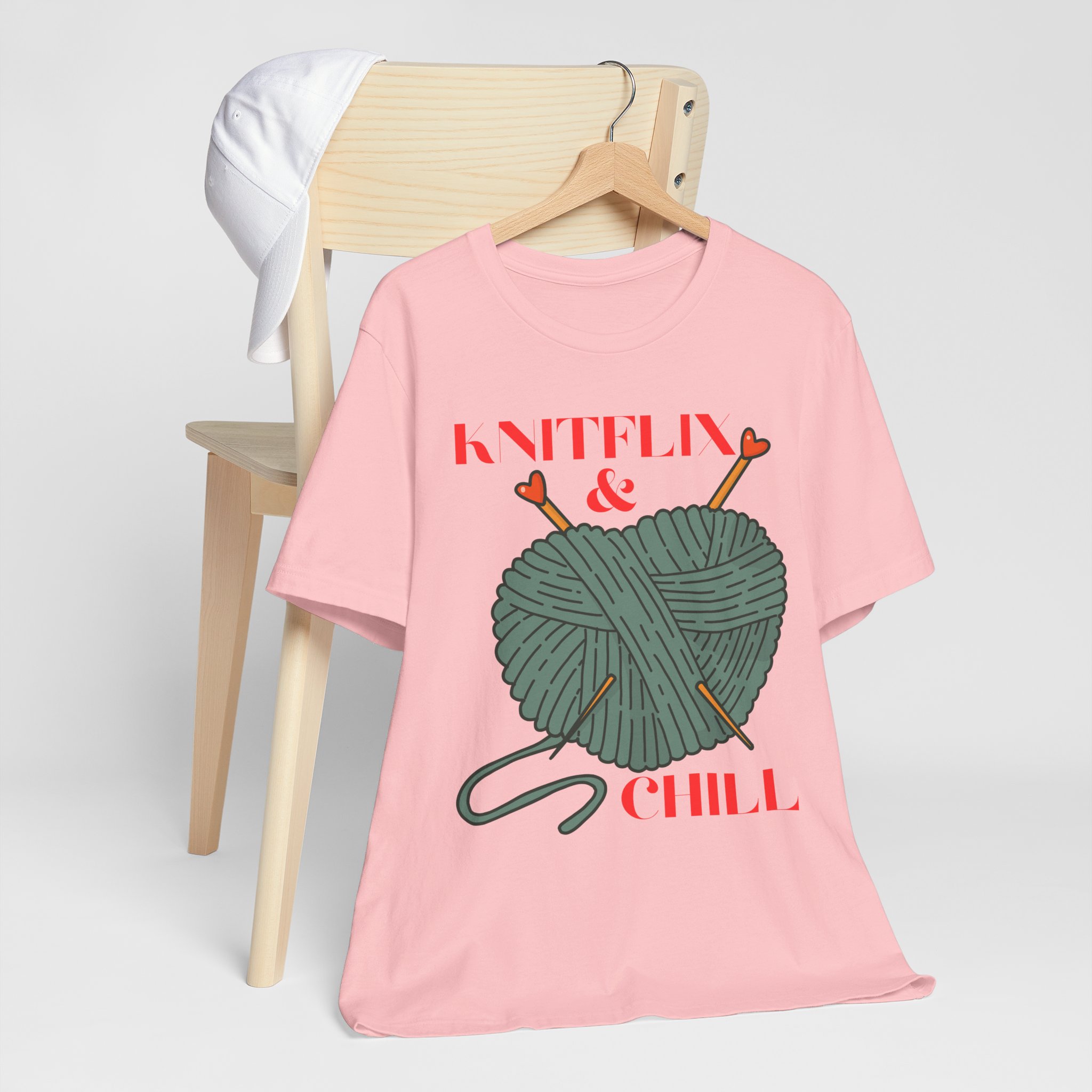 Knitflix & Chill Tee for Craft Lovers - Image 57