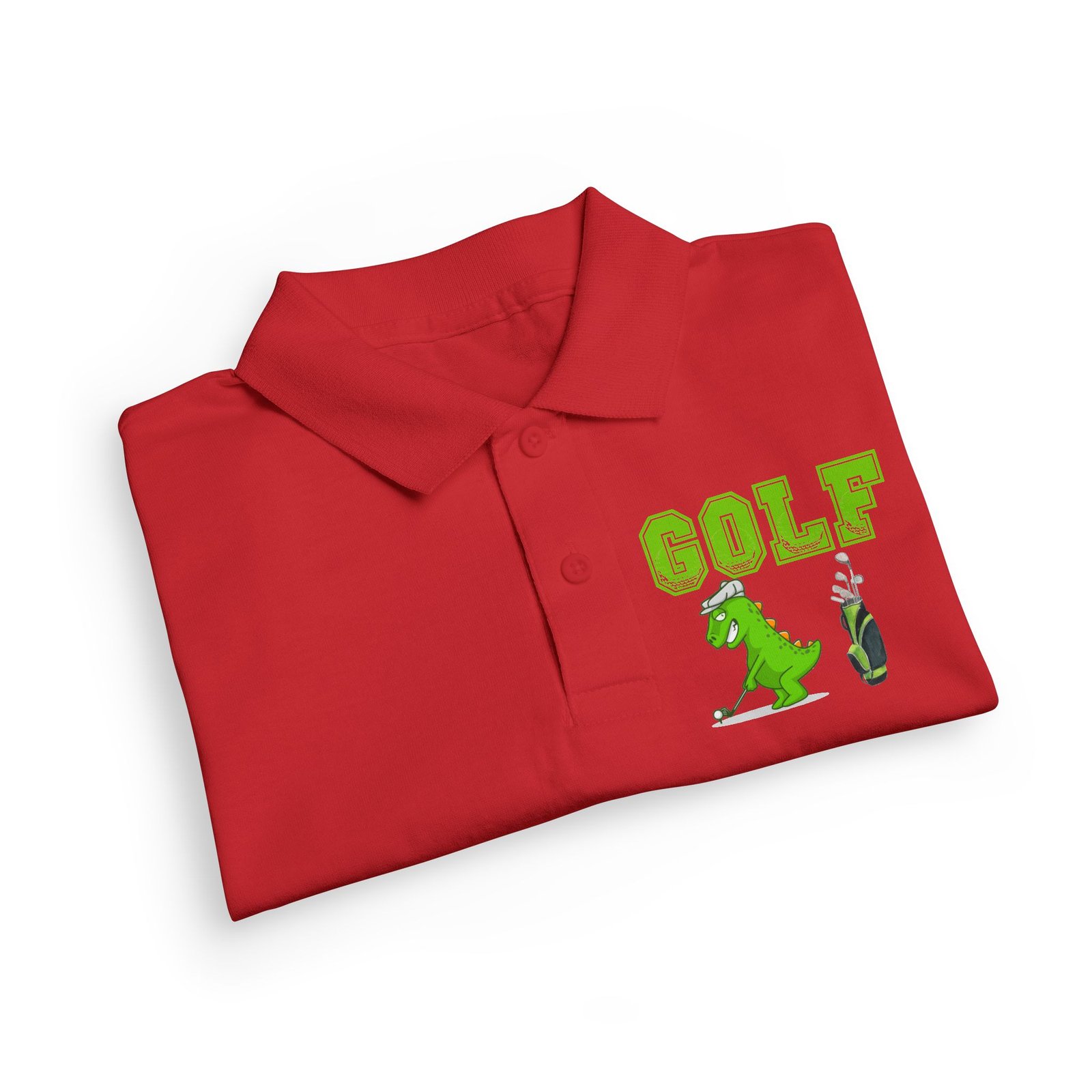 Kids' Golf Polo with Dinosaur Design - Image 65