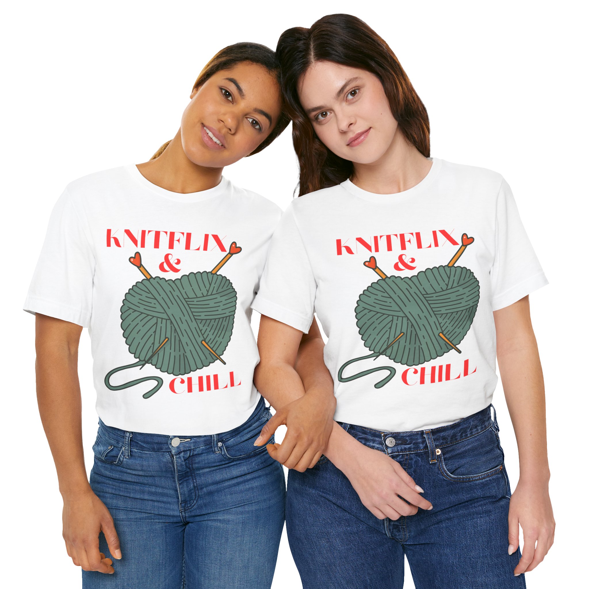 Knitflix & Chill Tee for Craft Lovers - Image 10