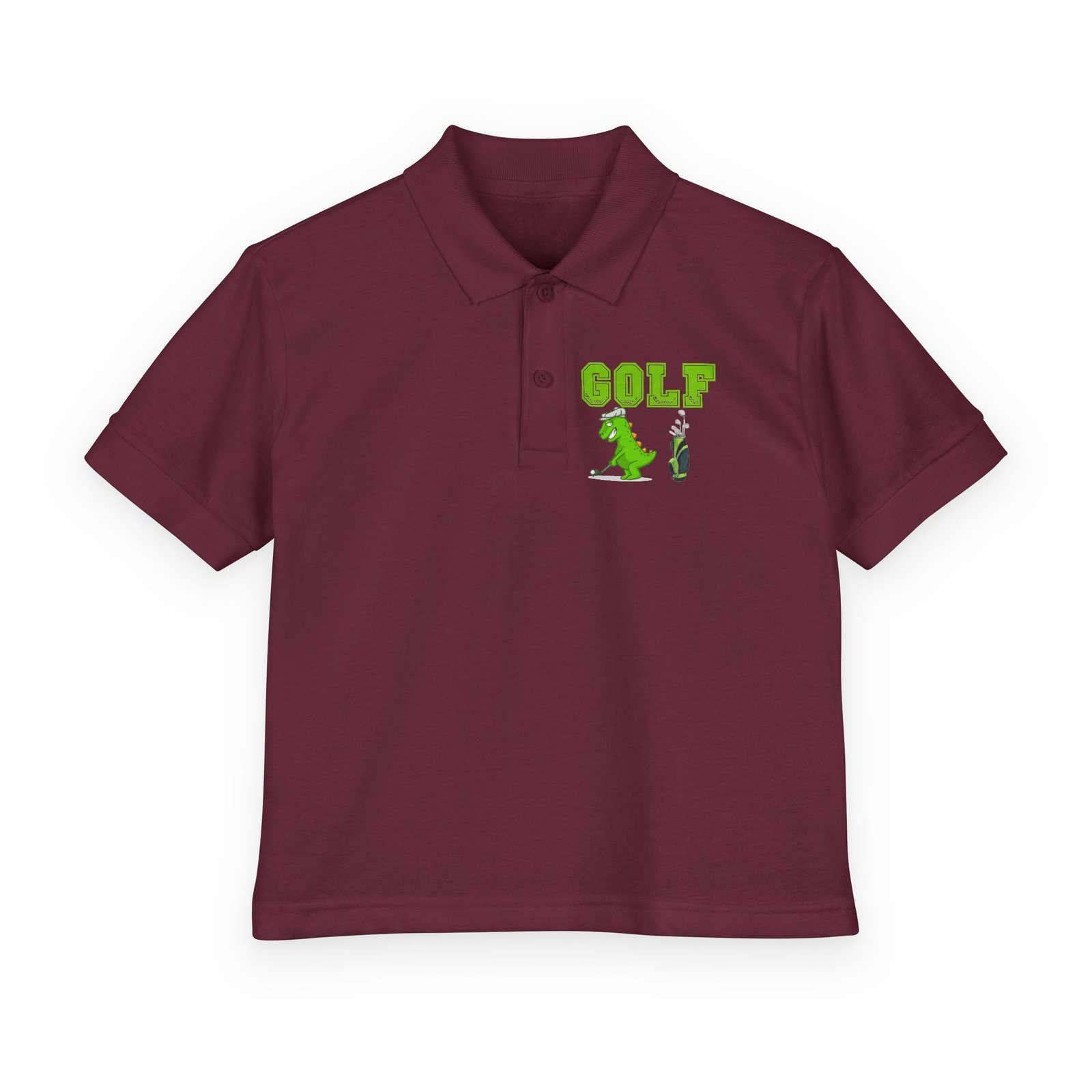 Kids' Golf Polo with Dinosaur Design - Image 29