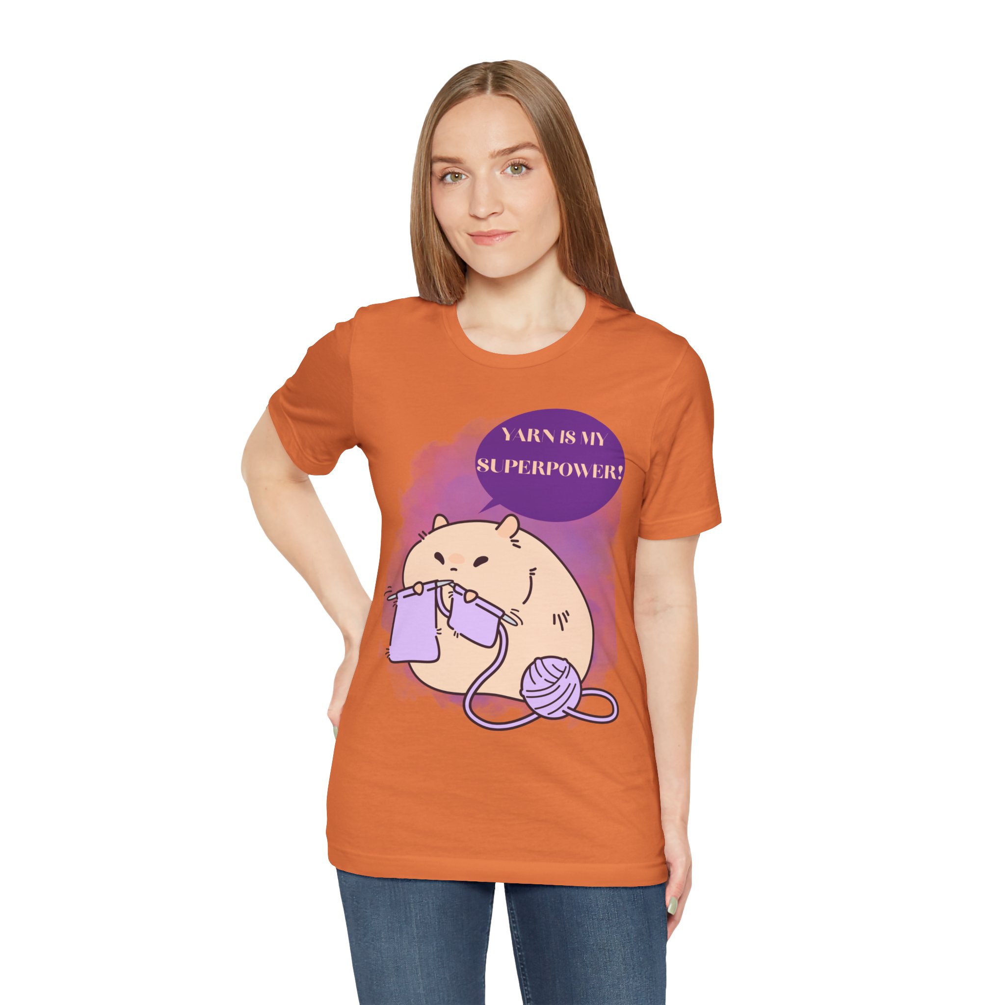 Yarn is my superpower! Crafty Knitting Superpower Tee for Crafters - Image 39