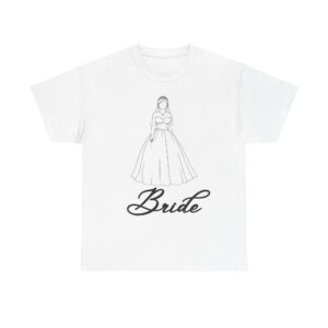 Bride Graphic Unisex Heavy Cotton Tee, Wedding Shirt, Bridal Party Gift, Engagement Celebration, Bride-to-Be Apparel, Wedding Day Outfit