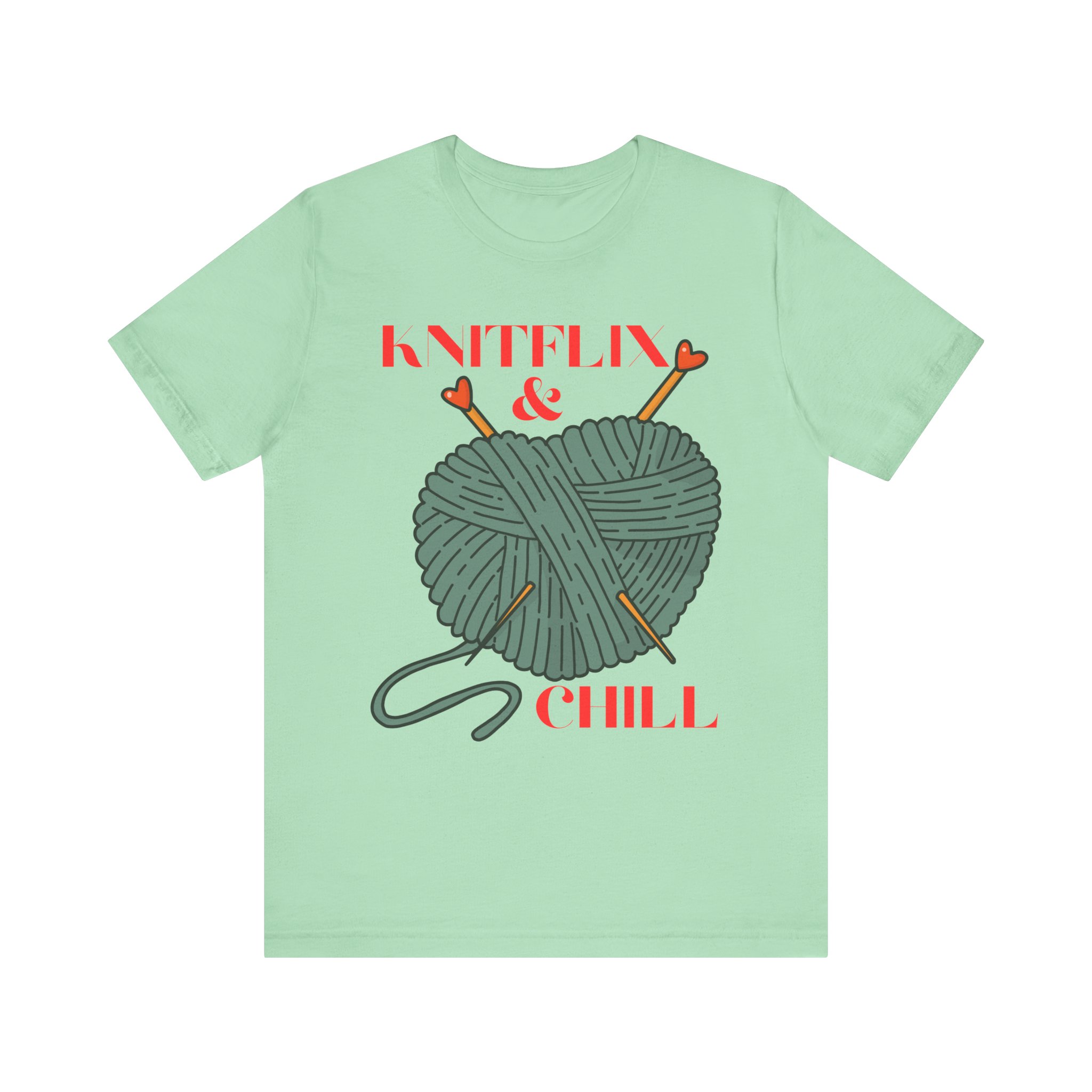 Knitflix & Chill Tee for Craft Lovers - Image 36