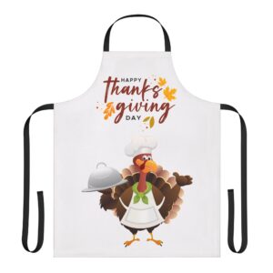 Thanksgiving Apron with 5-Color Straps, Festive Cooking Gift for Chefs, Family Gatherings, Holiday Baking, Turkey Day Essentials