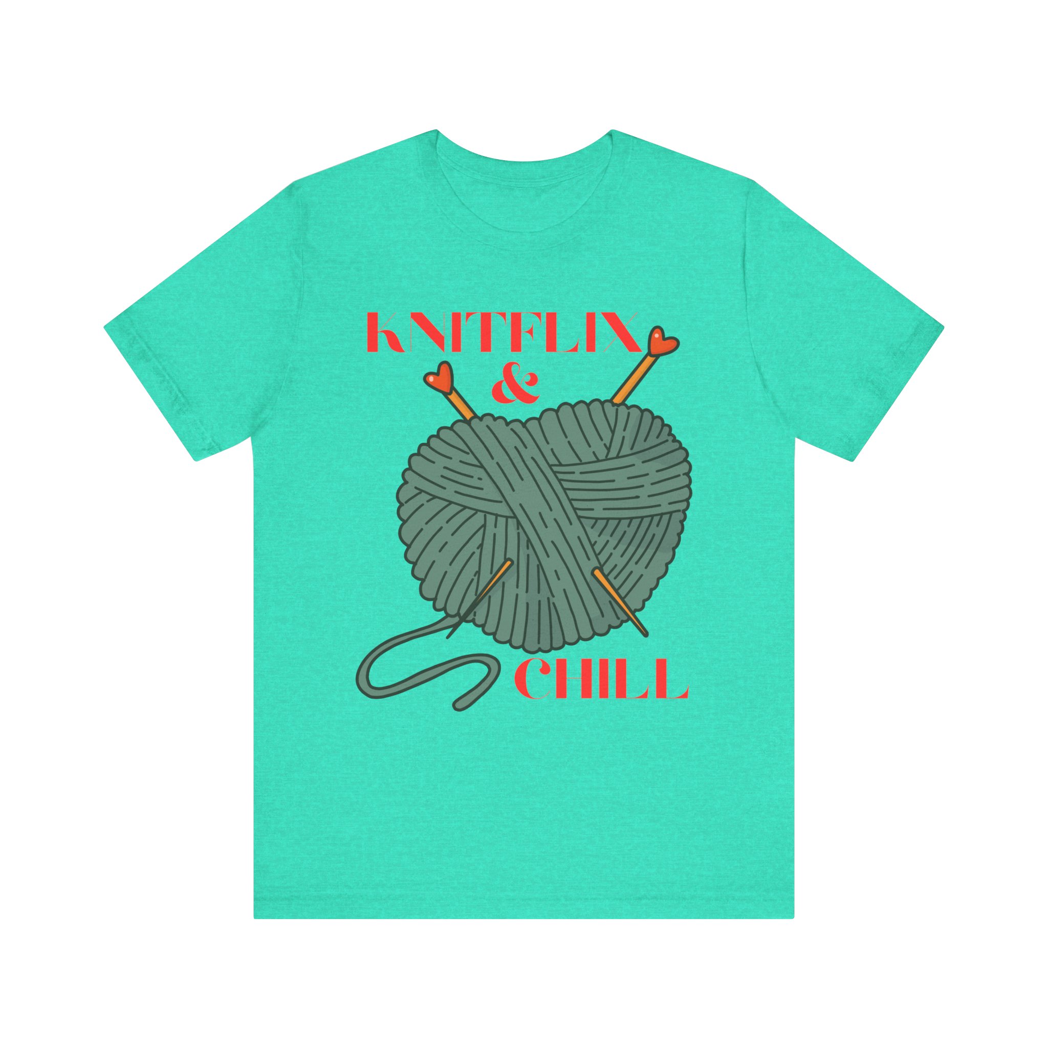 Knitflix & Chill Tee for Craft Lovers - Image 41
