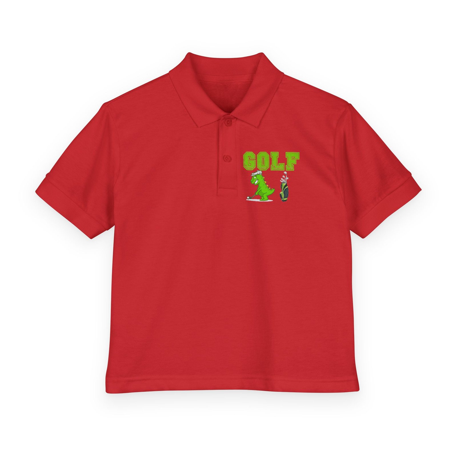 Kids' Golf Polo with Dinosaur Design - Image 64