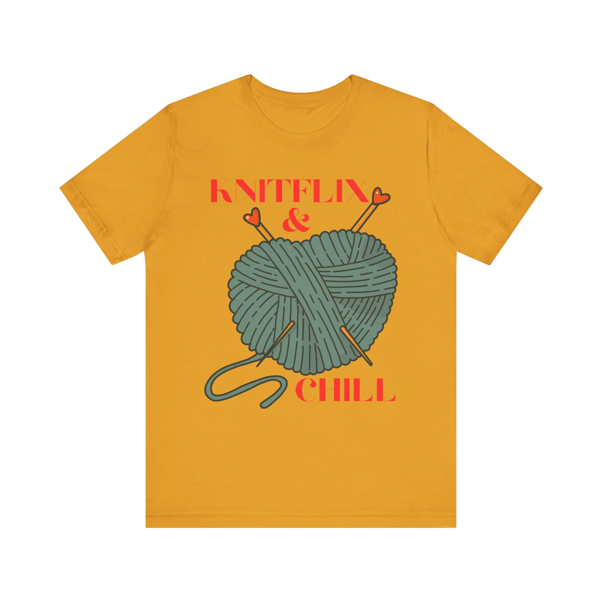 Knitflix & Chill Tee for Craft Lovers - Image 31
