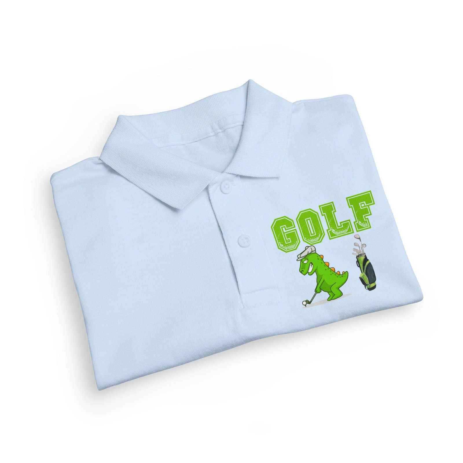 Kids' Golf Polo with Dinosaur Design - Image 44