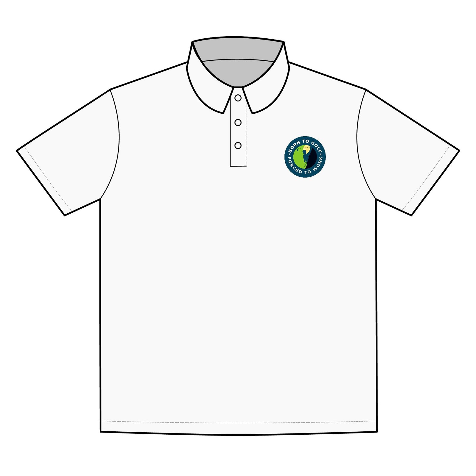 Born to Golf. Forced to Work, Sport-Tek Competitor Polo - Moisture-Wicking Performance Shirt for Active Lifestyles - Image 2