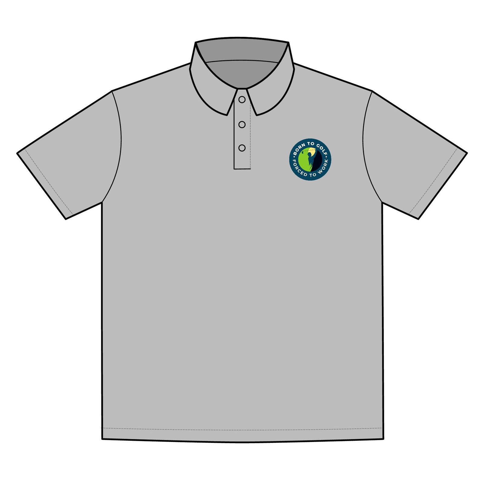 Born to Golf. Forced to Work, Sport-Tek Competitor Polo - Moisture-Wicking Performance Shirt for Active Lifestyles - Image 3