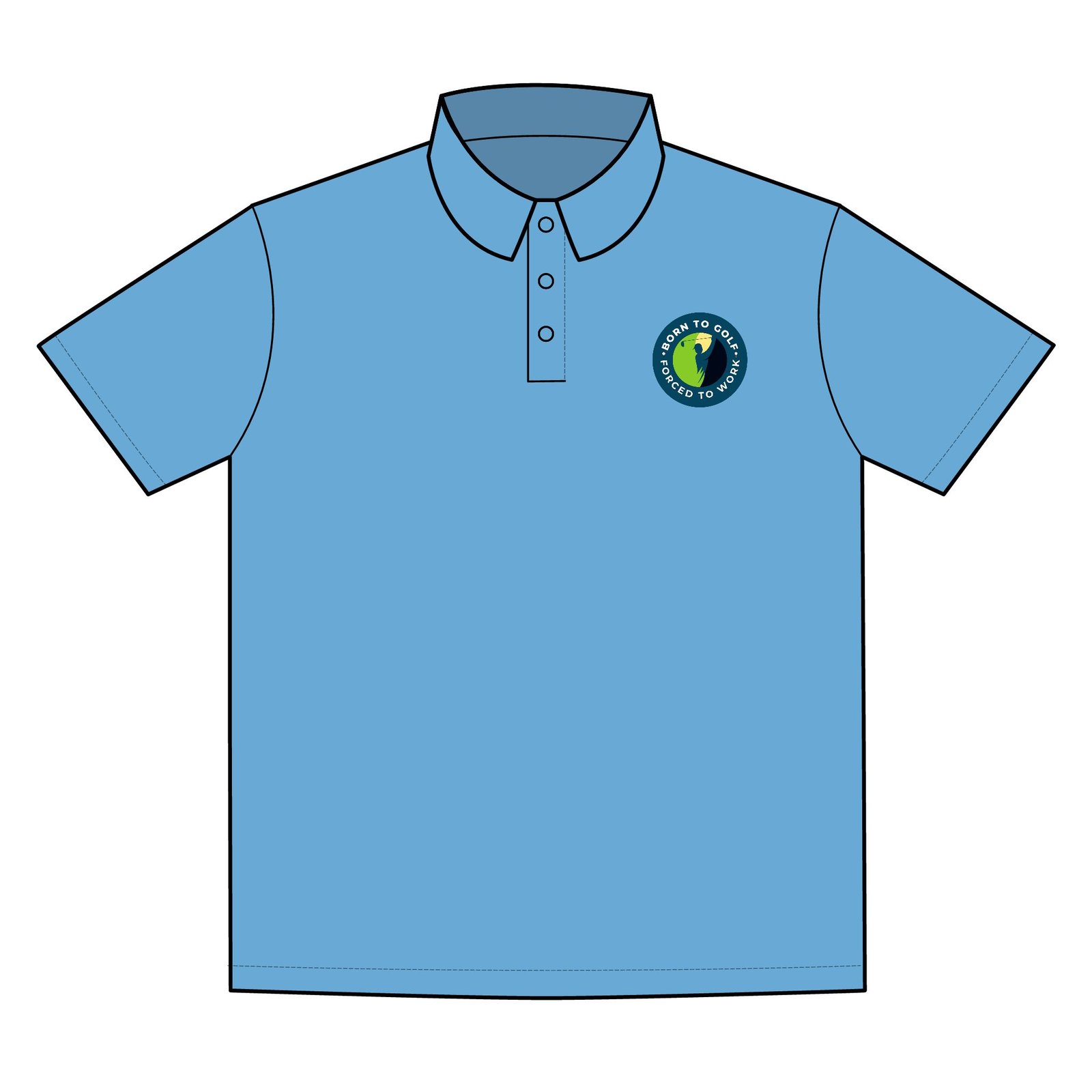 Born to Golf. Forced to Work, Sport-Tek Competitor Polo - Moisture-Wicking Performance Shirt for Active Lifestyles - Image 9