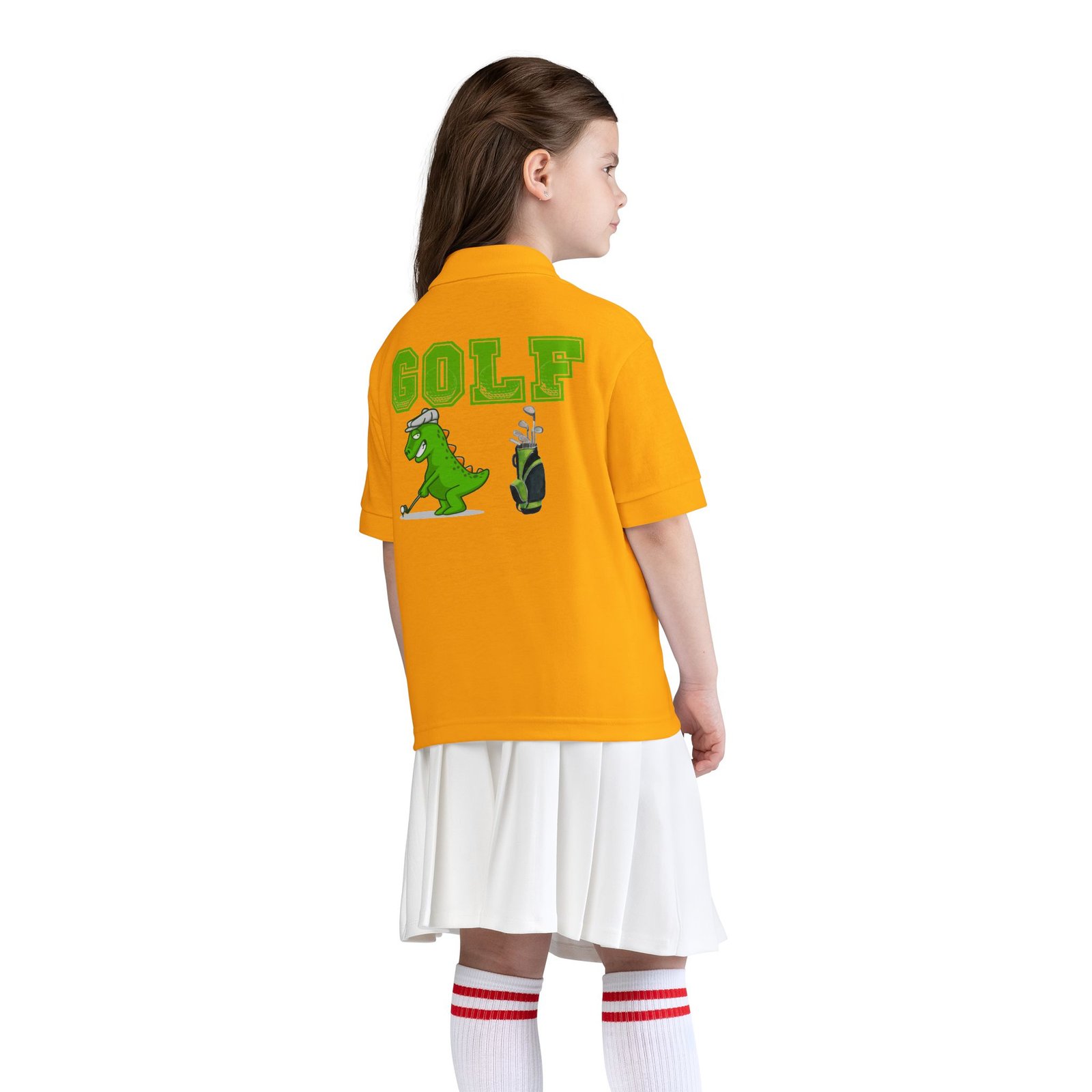 Kids' Golf Polo with Dinosaur Design - Image 27