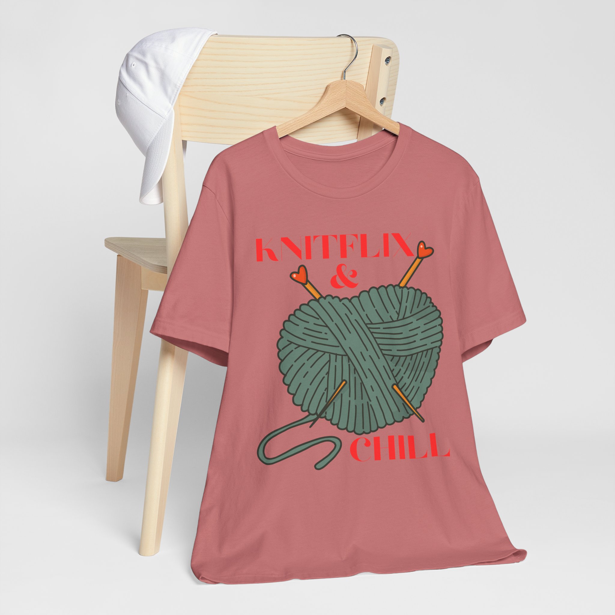 Knitflix & Chill Tee for Craft Lovers - Image 12