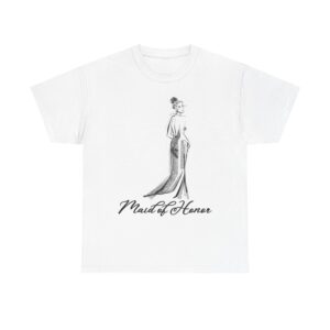 Maid of Honor Tee, Unisex Heavy Cotton Tee, Wedding Party Shirt, Bridal Shower Gift, Bachelorette Party Attire