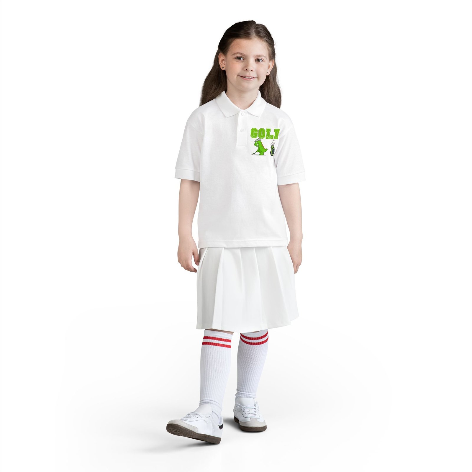 Kids' Golf Polo with Dinosaur Design - Image 5