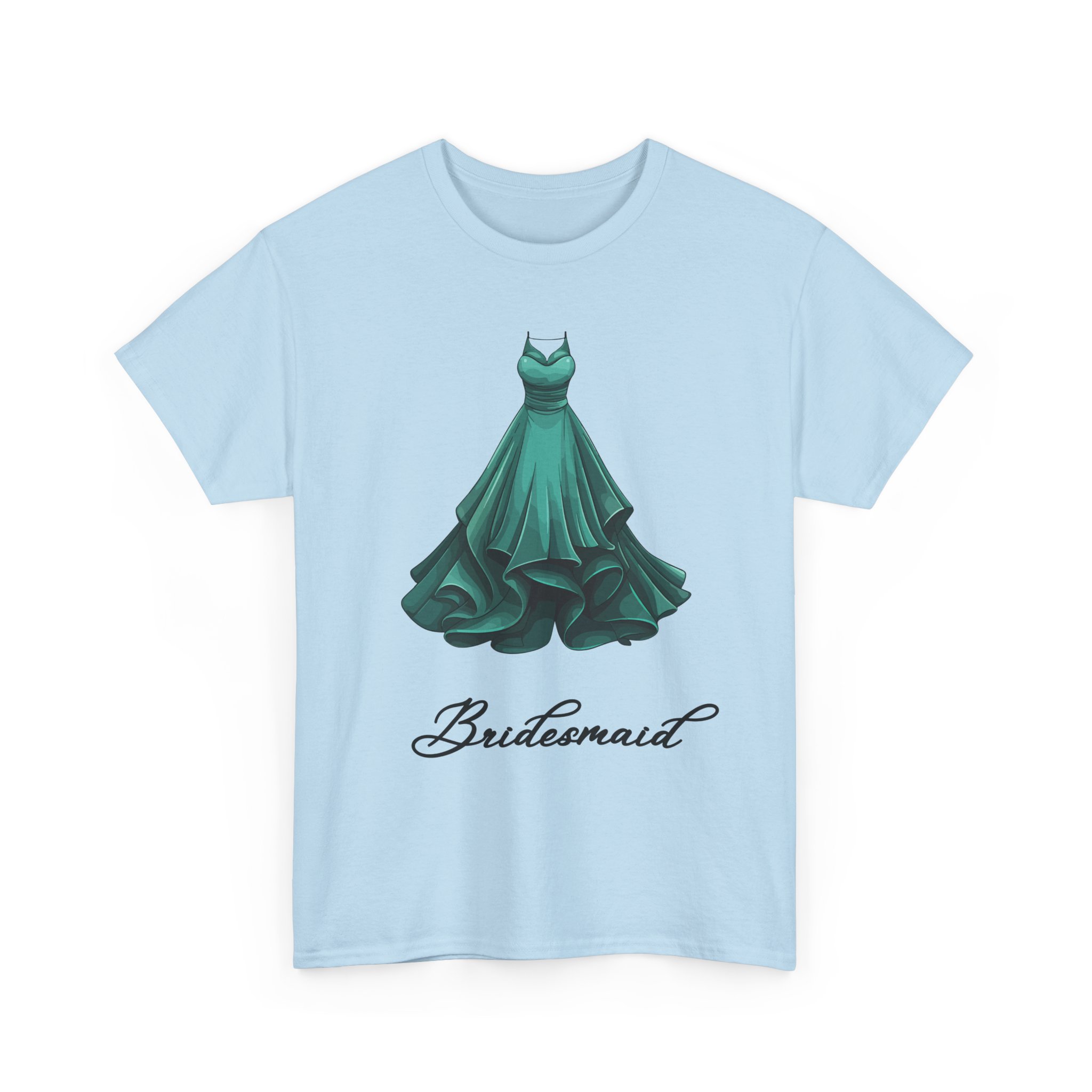 Bridesmaid Dress Tee, Unisex Heavy Cotton Tee for Bridal Party, Wedding Gift, Casual Wear, Bridal Shower Outfit - Image 39