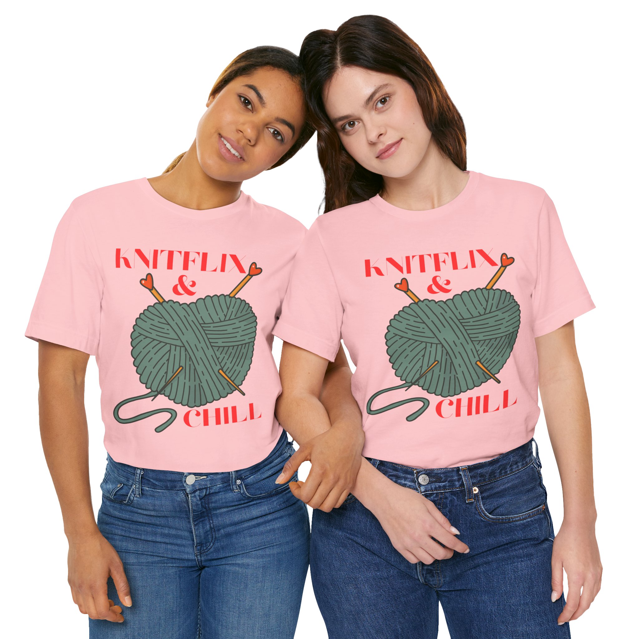 Knitflix & Chill Tee for Craft Lovers - Image 60