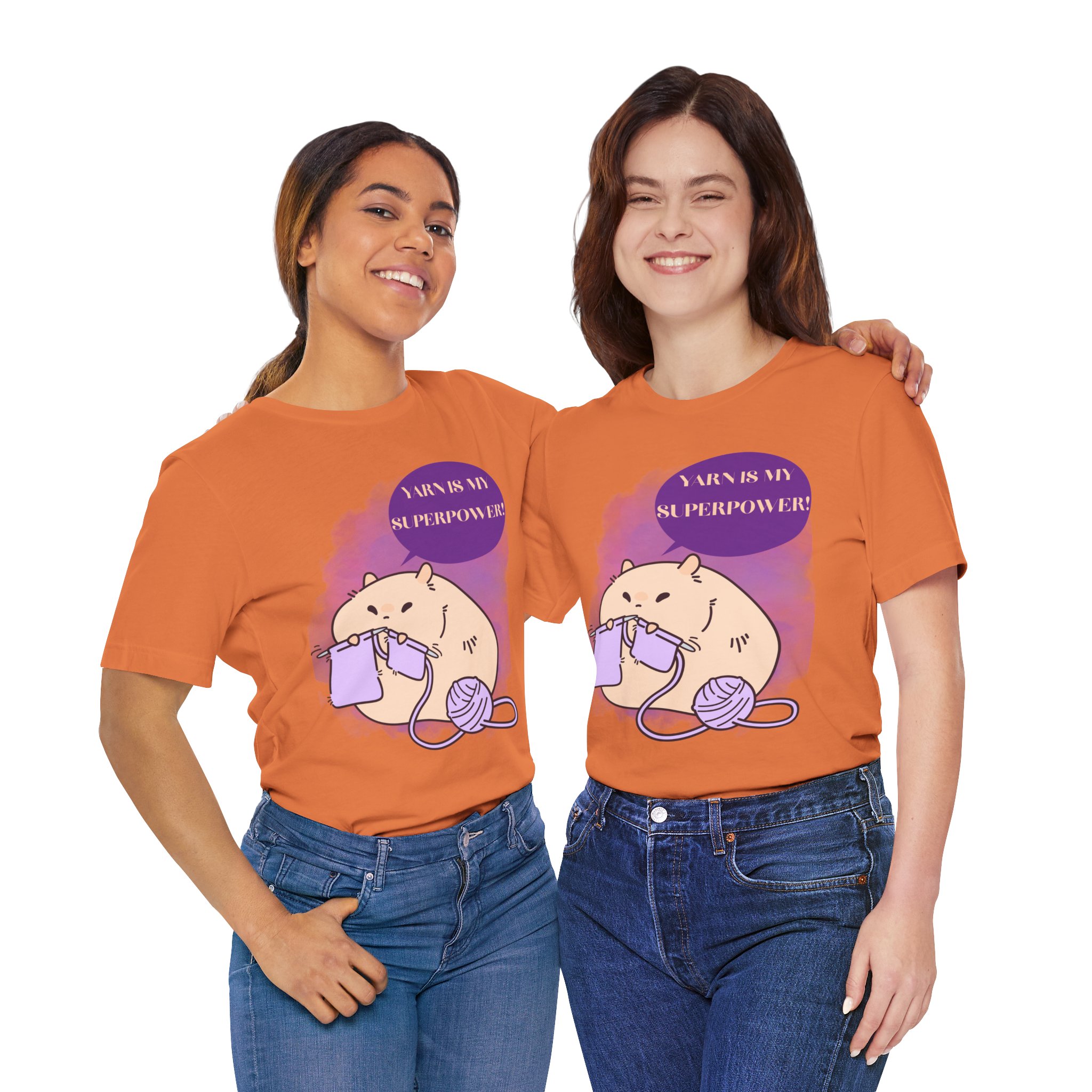 Yarn is my superpower! Crafty Knitting Superpower Tee for Crafters - Image 42