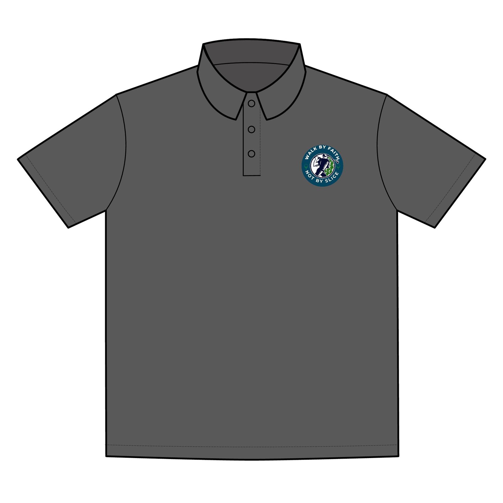 Walk by Faith, Not by Slice, Sport-Tek® PosiCharge® Competitor™ Polo - Performance Golf Shirt for Active Lifestyles - Image 3