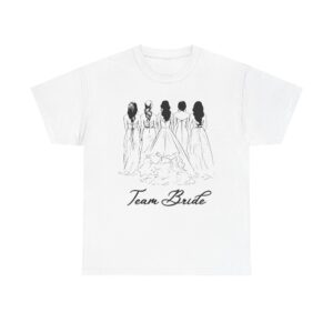 Team Bride Unisex Heavy Cotton Tee - Perfect for Weddings, Bridal Showers, Engagements, Bachelorette Parties, Group Celebrations