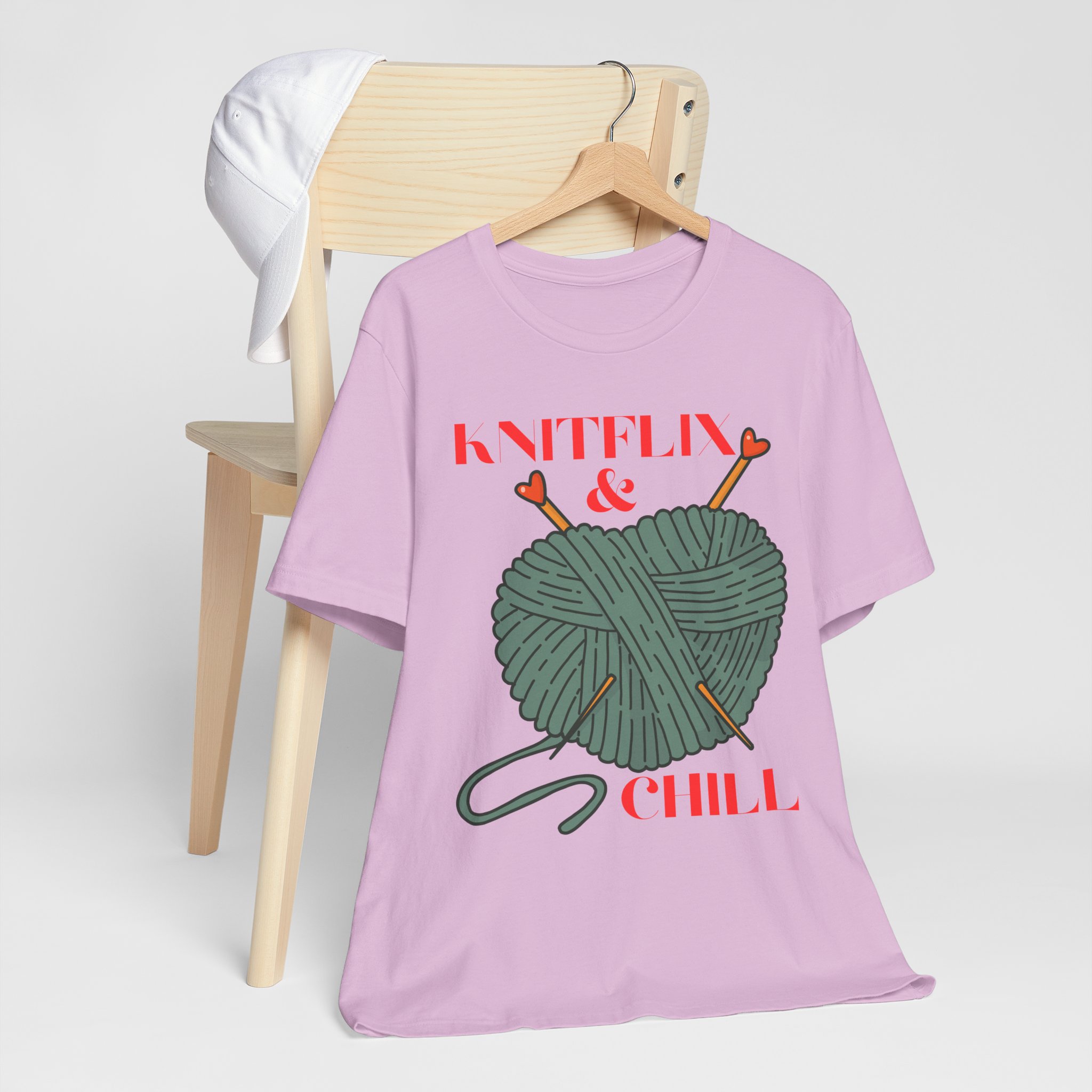 Knitflix & Chill Tee for Craft Lovers - Image 52