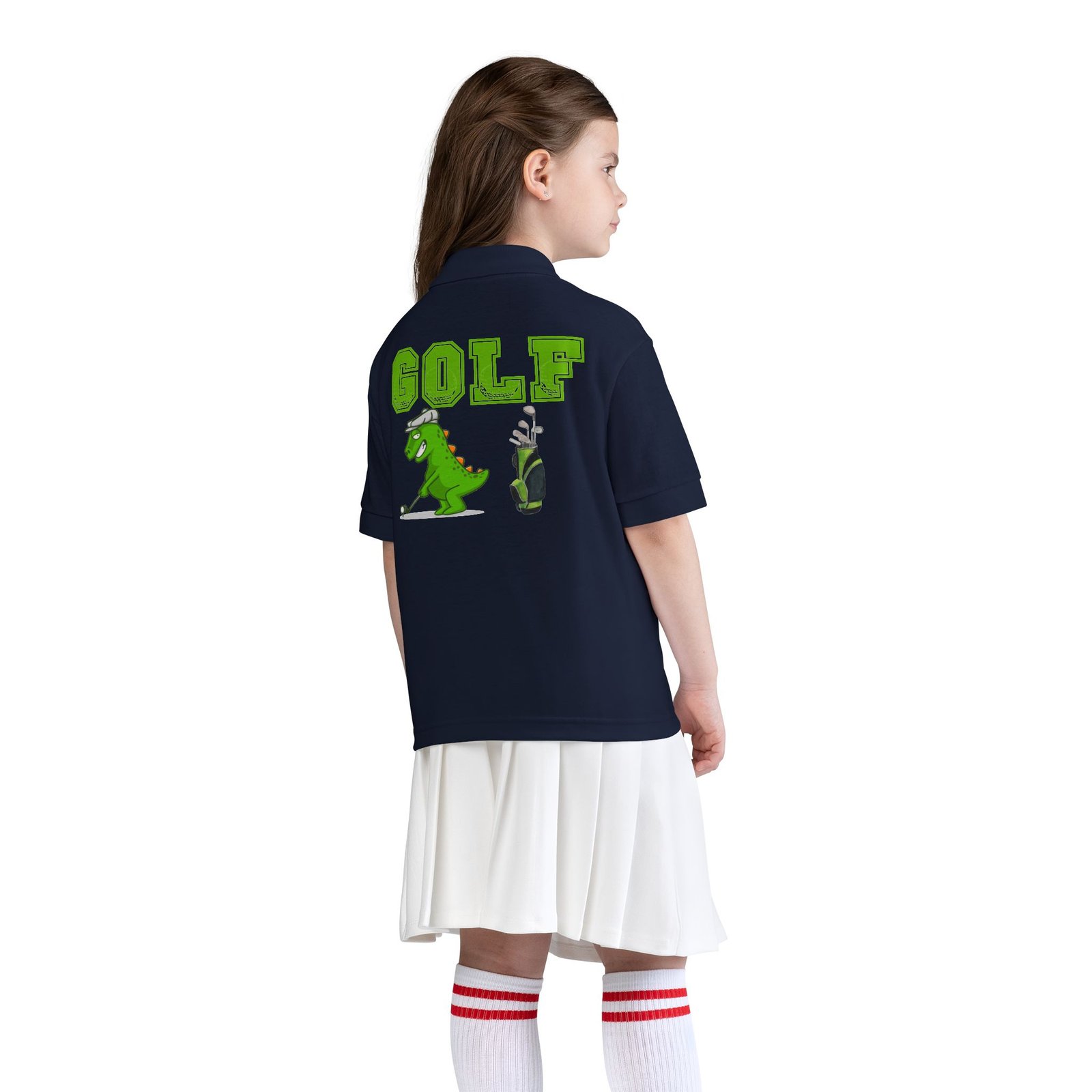 Kids' Golf Polo with Dinosaur Design - Image 62