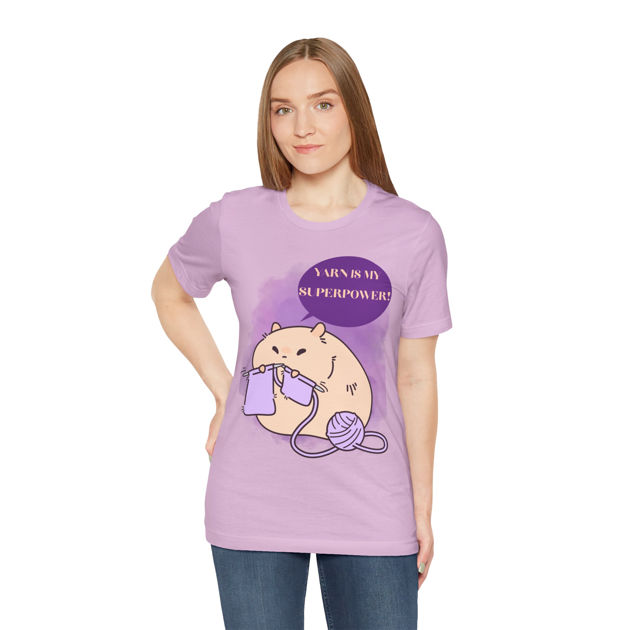 Yarn is my superpower! Crafty Knitting Superpower Tee for Crafters - Image 63