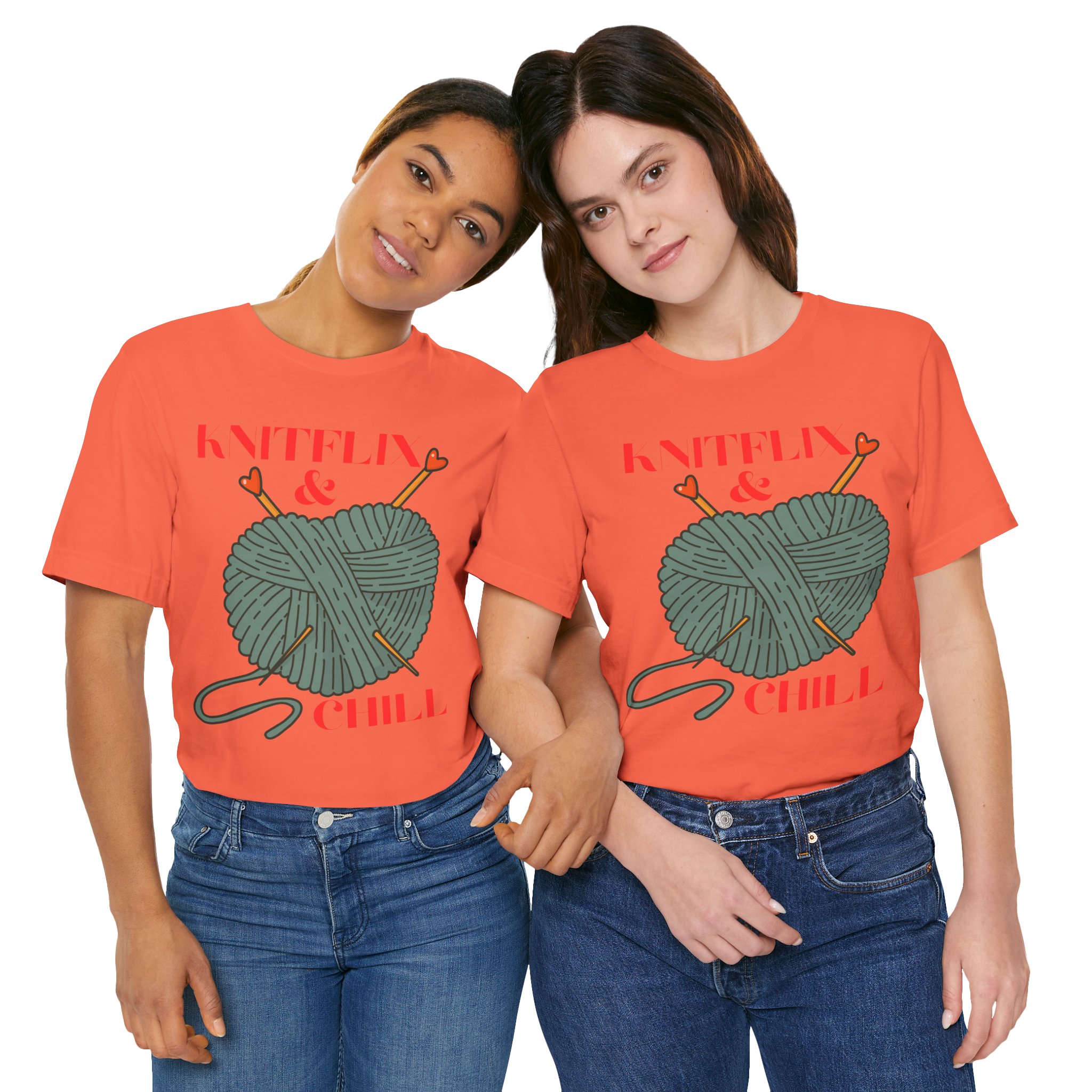Knitflix & Chill Tee for Craft Lovers - Image 20