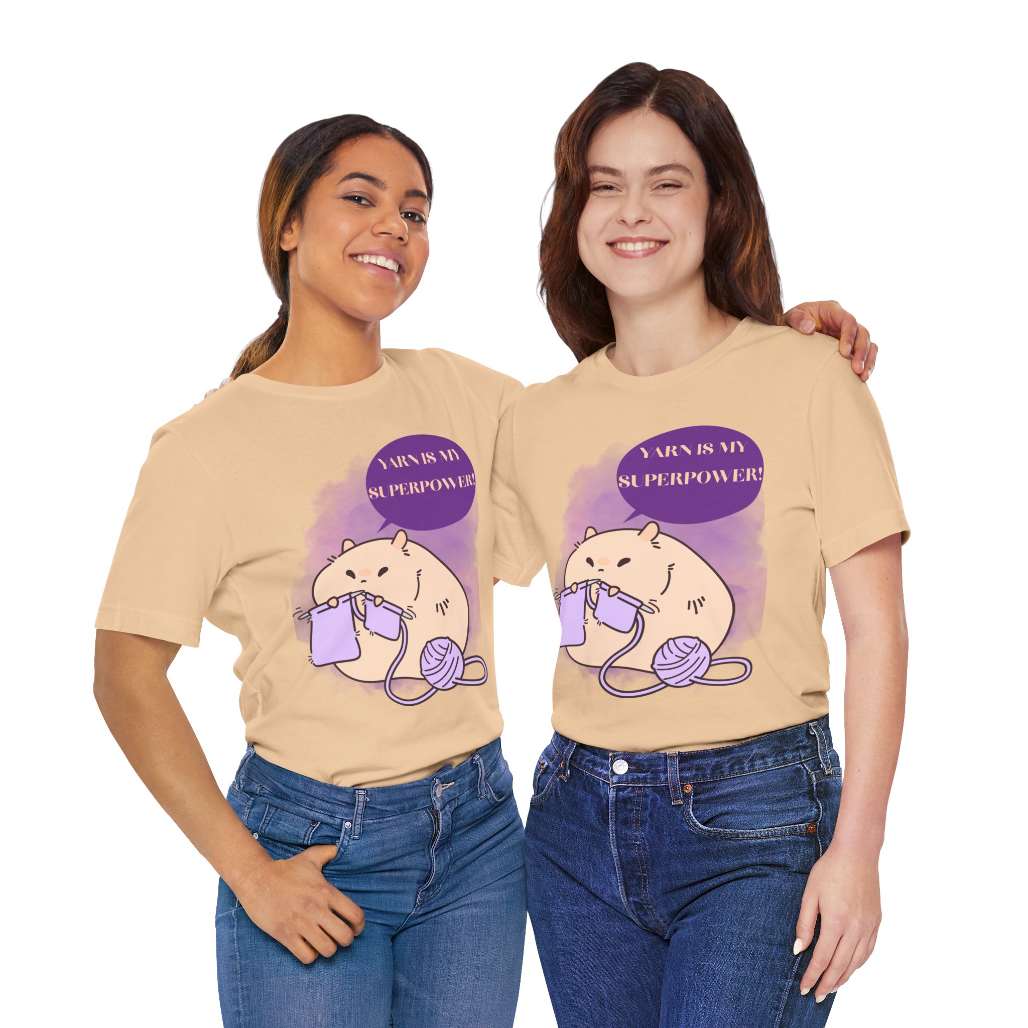 Yarn is my superpower! Crafty Knitting Superpower Tee for Crafters - Image 36