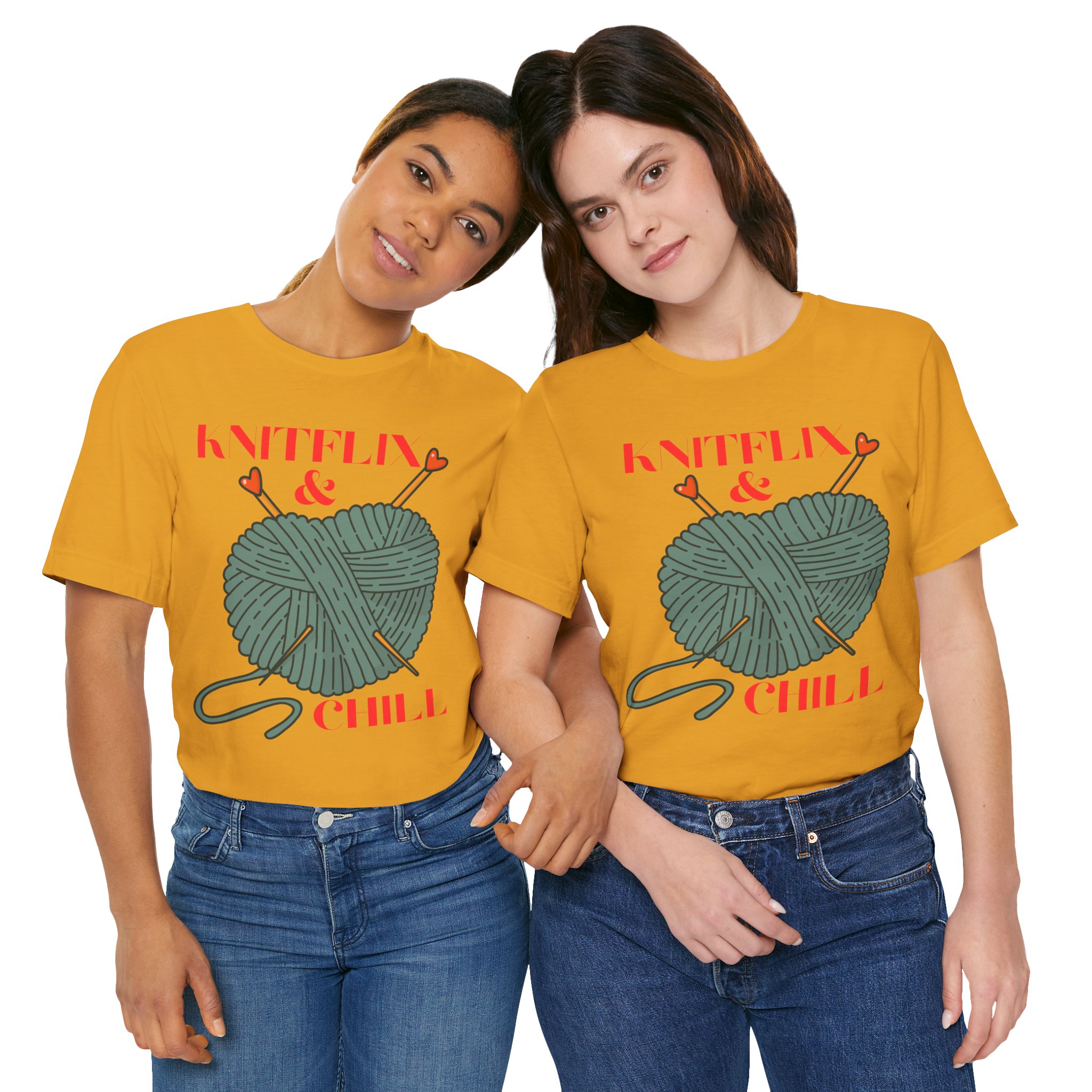 Knitflix & Chill Tee for Craft Lovers - Image 35