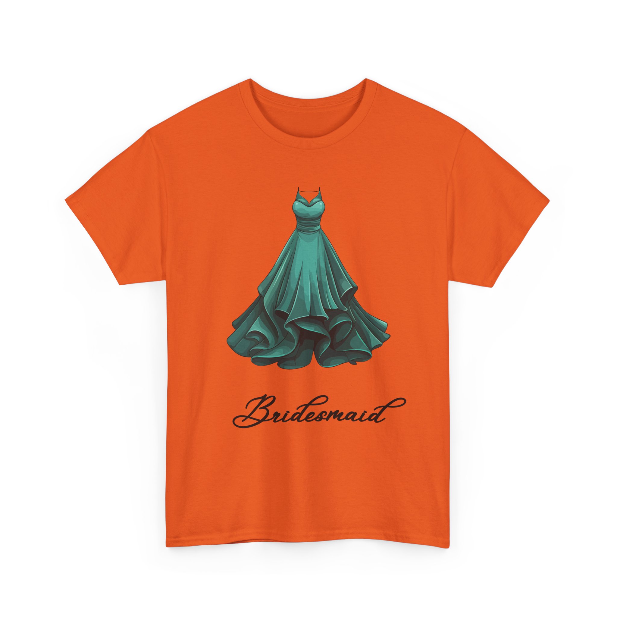 Bridesmaid Dress Tee, Unisex Heavy Cotton Tee for Bridal Party, Wedding Gift, Casual Wear, Bridal Shower Outfit - Image 19